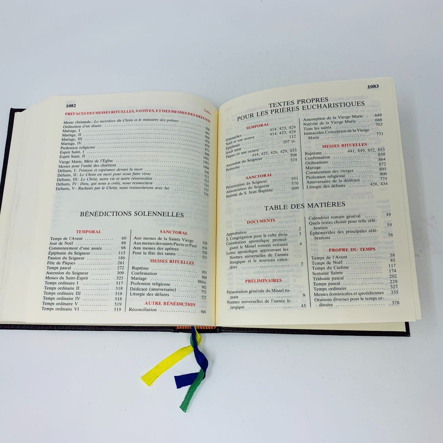 2001 Missel Romain Desclée Mame Français Messe Liturgie Missal French Hardcover
