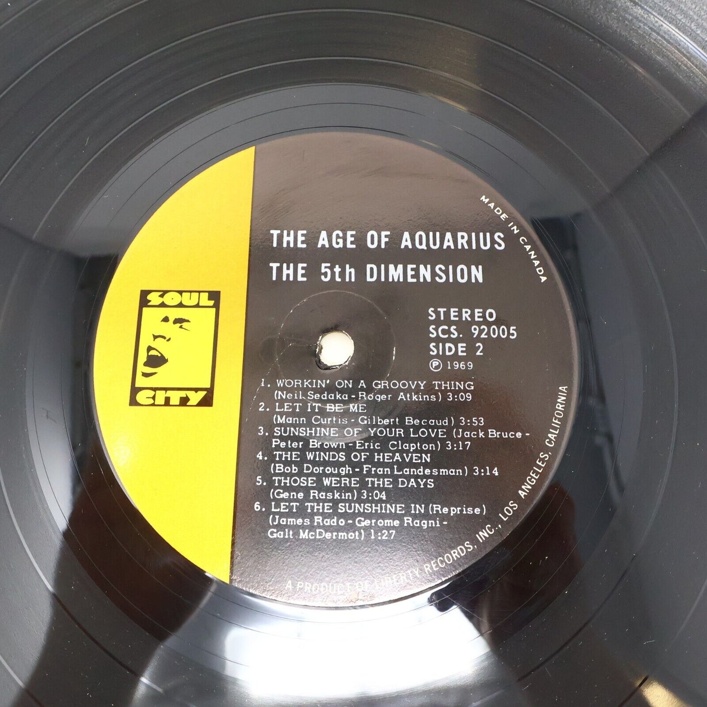 The 5th Dimension The Age of Aquarius LP Record SCS-92005 Let The Sunshine In