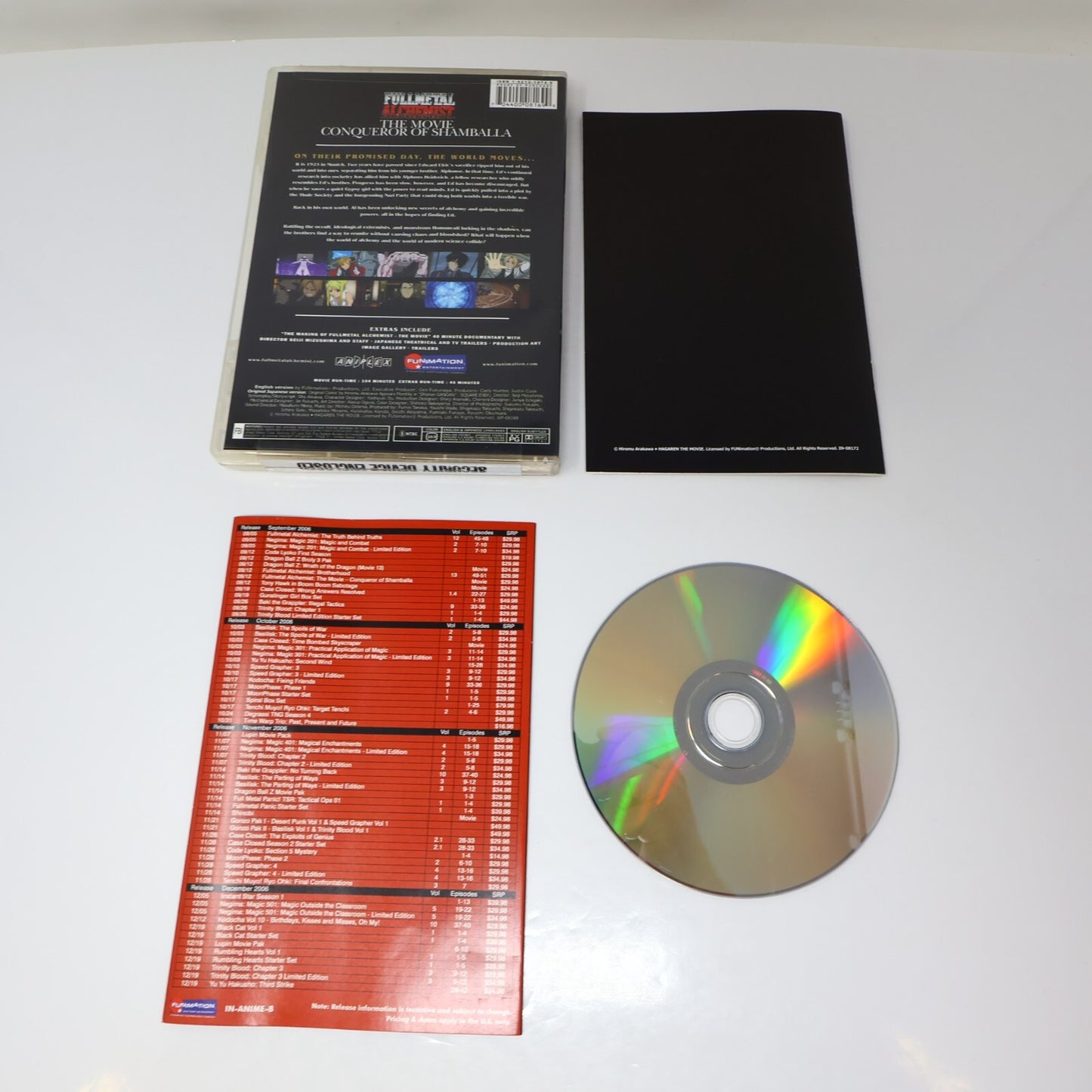 Full Metal Alchemist Movie Conqueror of Shamballa DVD Anime Lenticular Cover