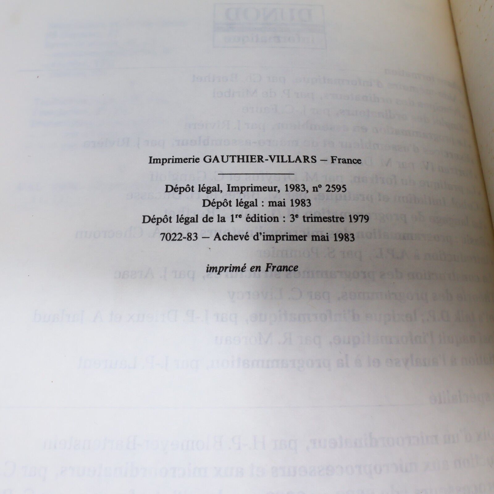1983 La Programmation en Assembleur J. Rivière Informatique Ordinateur Code 80s