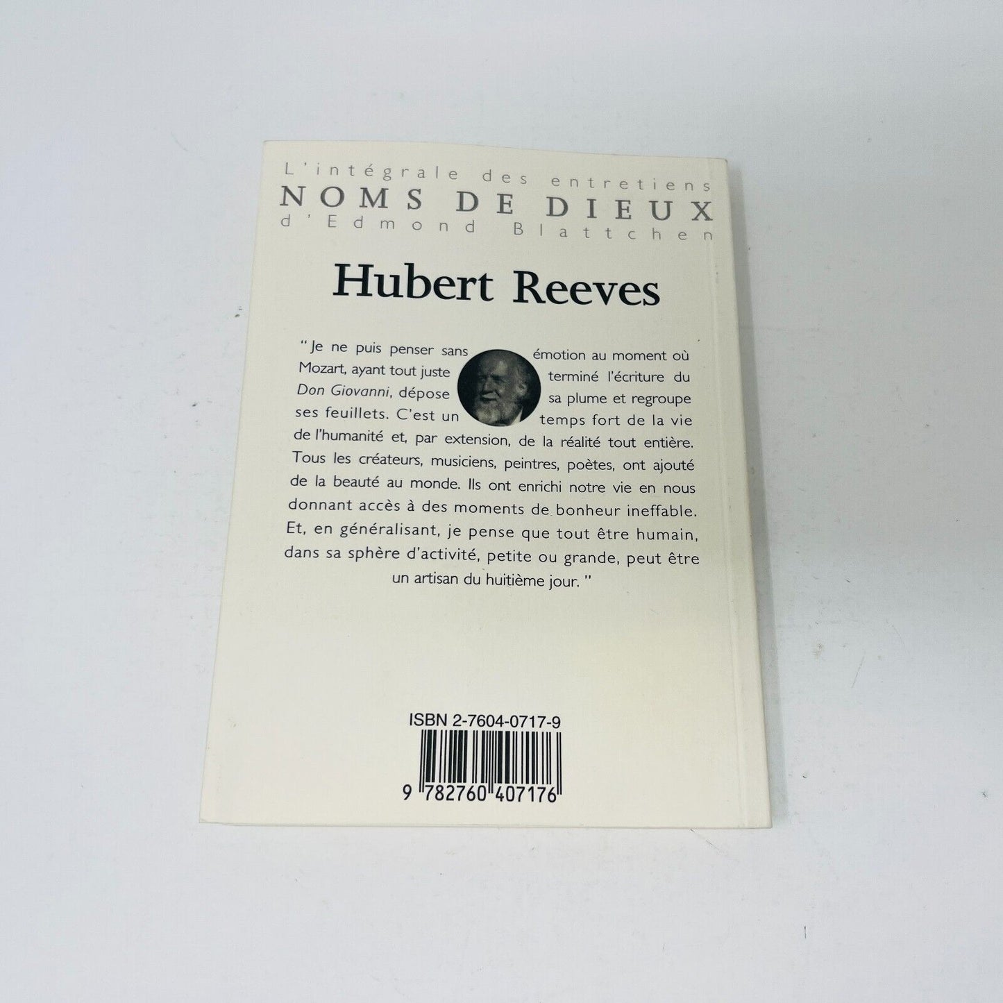 Hubert Reeves Les Artisans du Huitième Jour Stanké Noms de Dieux Blattchen 2000