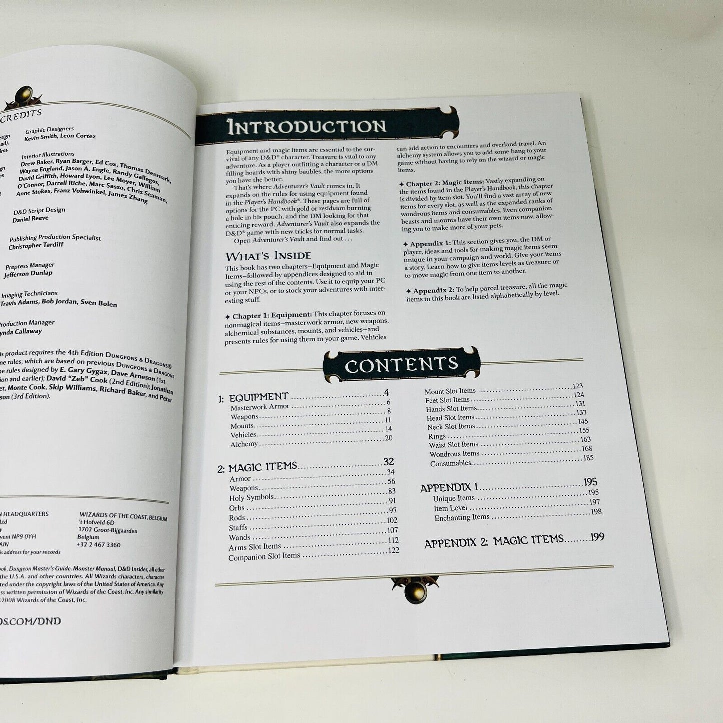 Adventurer's Vault Arms and Equipment for All Classes 4th Dungeons & Dragons D&D