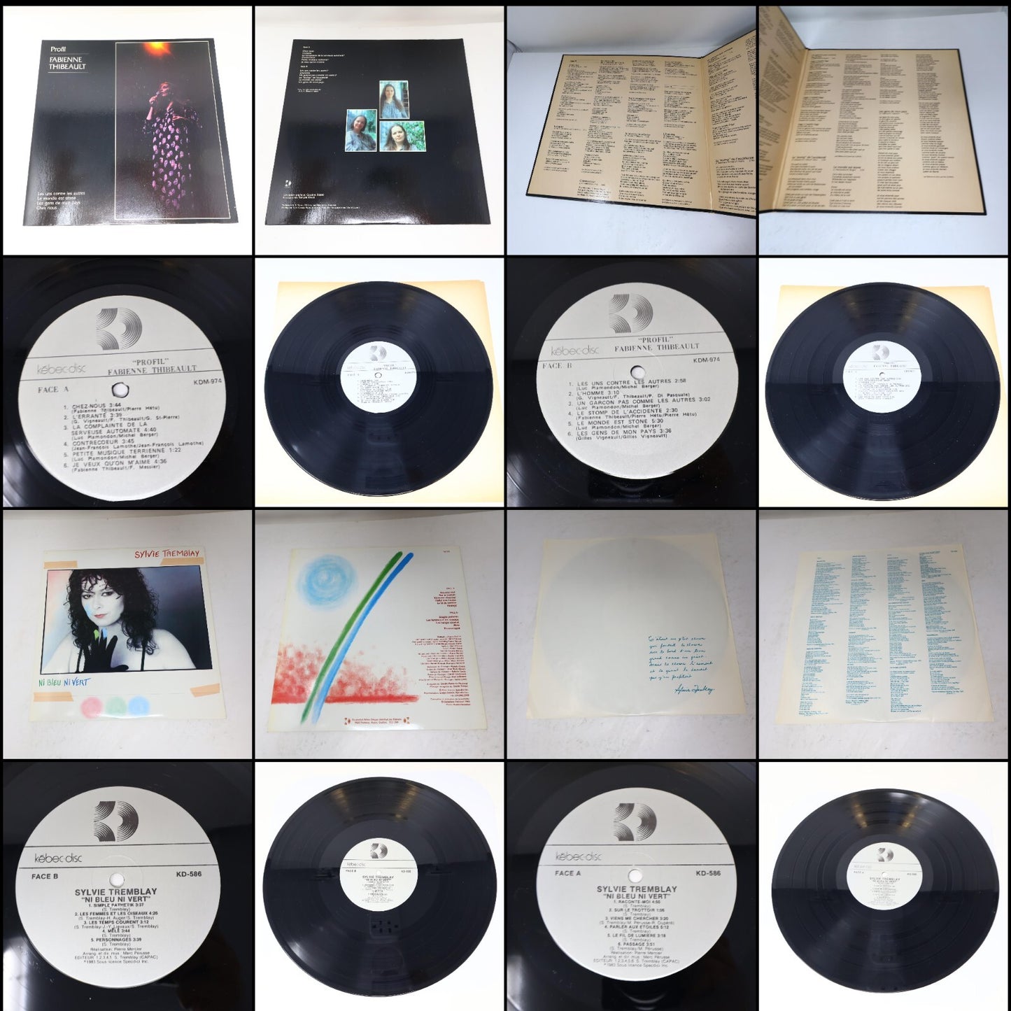 Pop Québécois 1960-70-80s Lot 20 Disques LP Thibeault/Baillargeon/Brault/Toupin