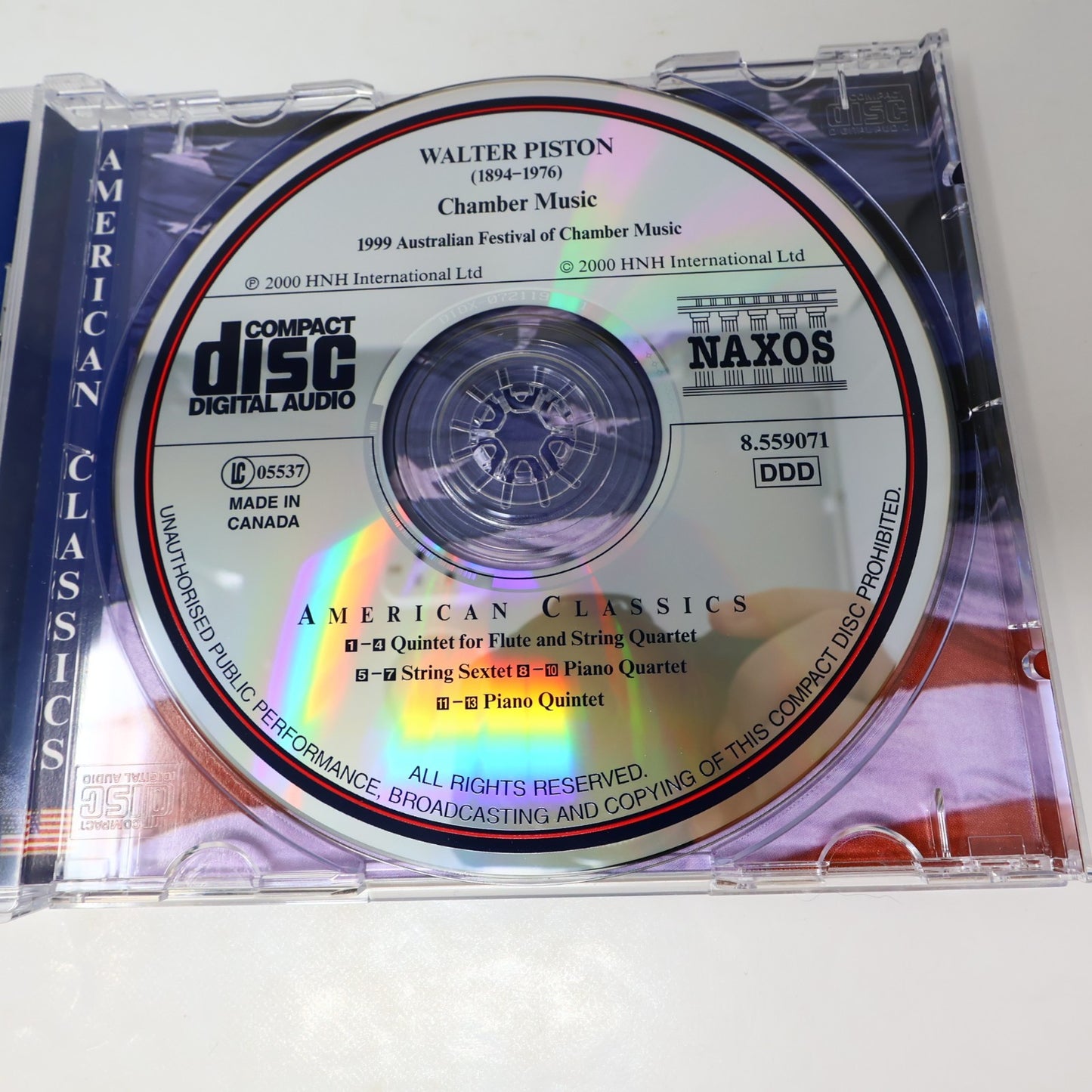 Walter Piston 3 CDs Lot Violin Concertos #1-2/Chamber Music/Symphonies 2 & 6