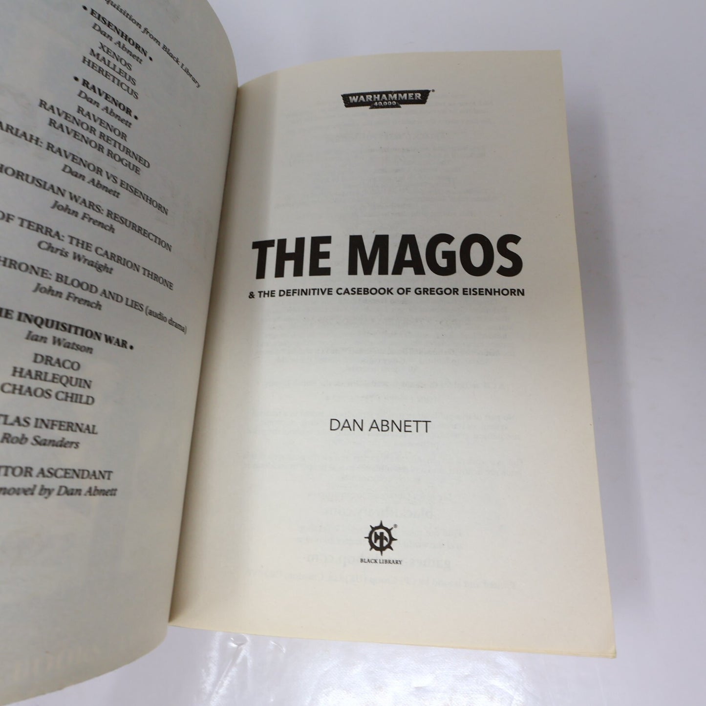 The Magos/Definitive Casebook of Gregor Eisenhorn Dan Abnett Warhammer 40,000 PB