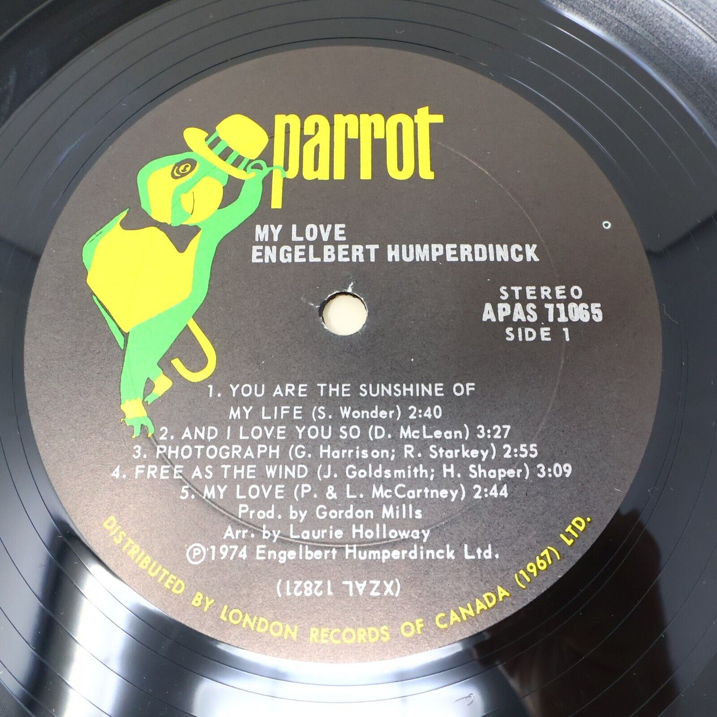 Engelbert Humperdinck My Love LP Record Vinyl 1974 Canada APAS 71065 Photograph