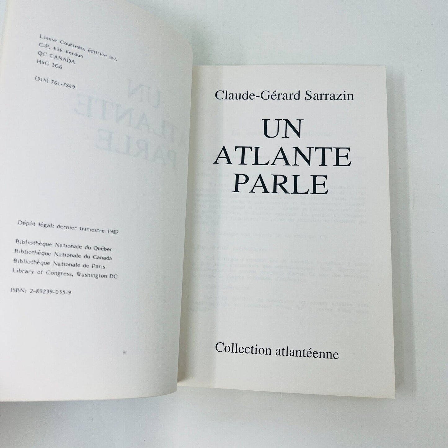 Êtes-Vous Atlante?/Un Atlante Parle Claude Gérard Sarrazin Lot Livres Atlantide