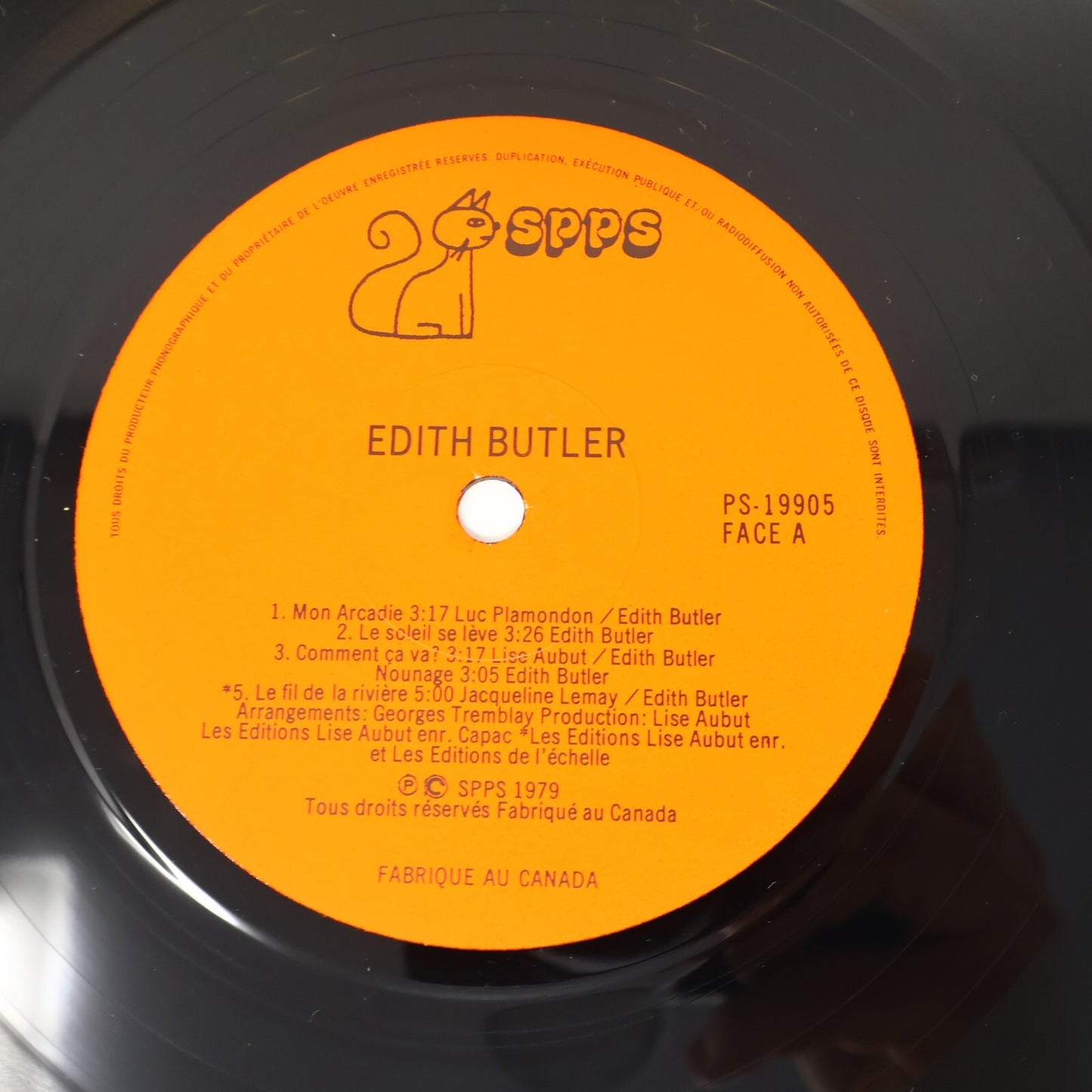 Edith Butler Lot 2 Disques LP Record Vinyl L'Espoir/Asteur Qu'on est Là....