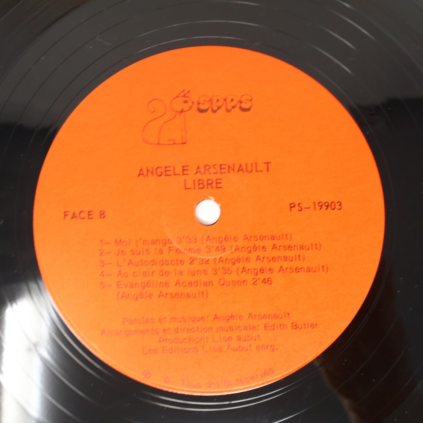Angèle Arsenault Lot 2 Disques Record Moi J'mange Libre/Y'a Une Étoile Pour Vous