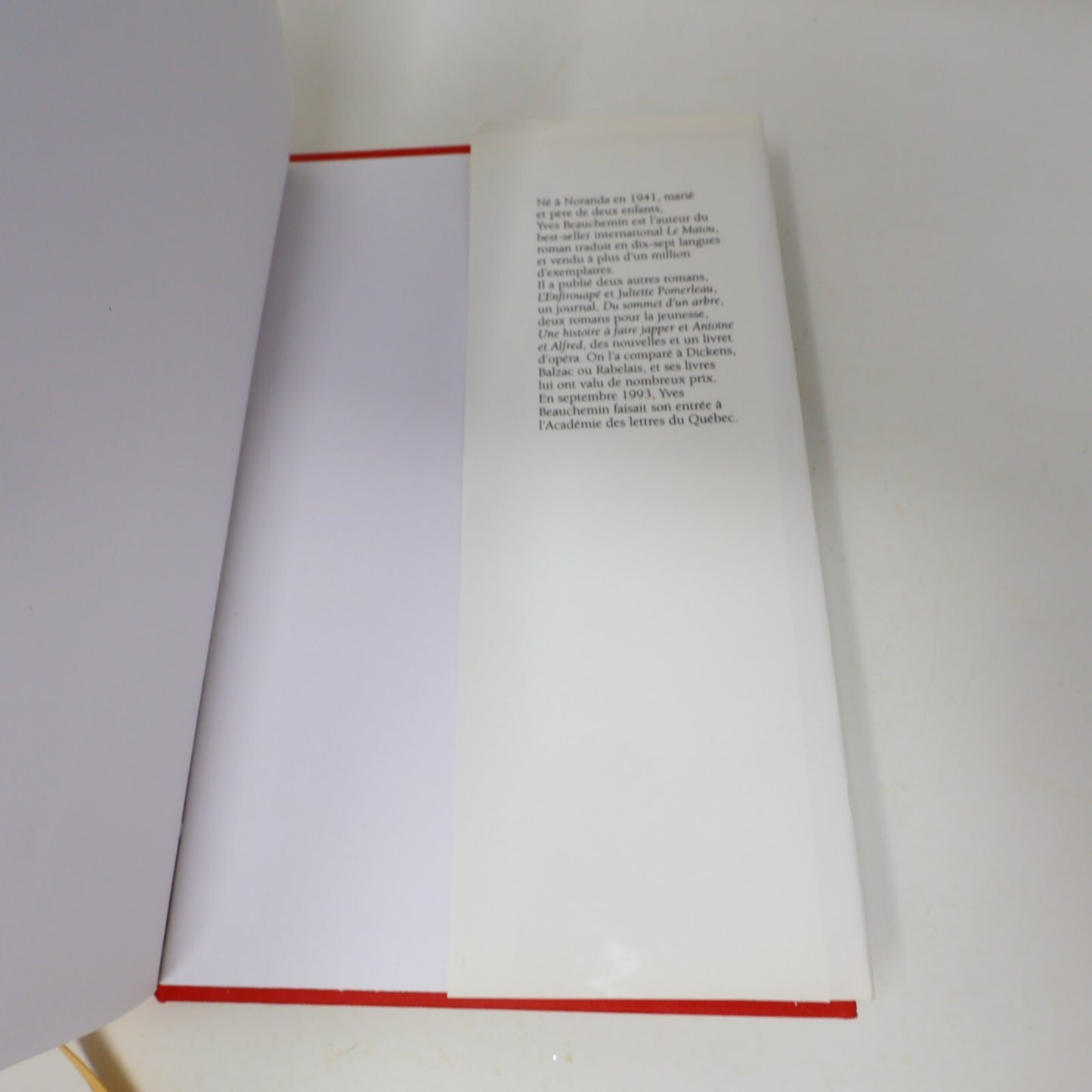Yves Beauchemin Lot 2 Livres Juliette Pomerleau/Le Second Violon Roman Québec