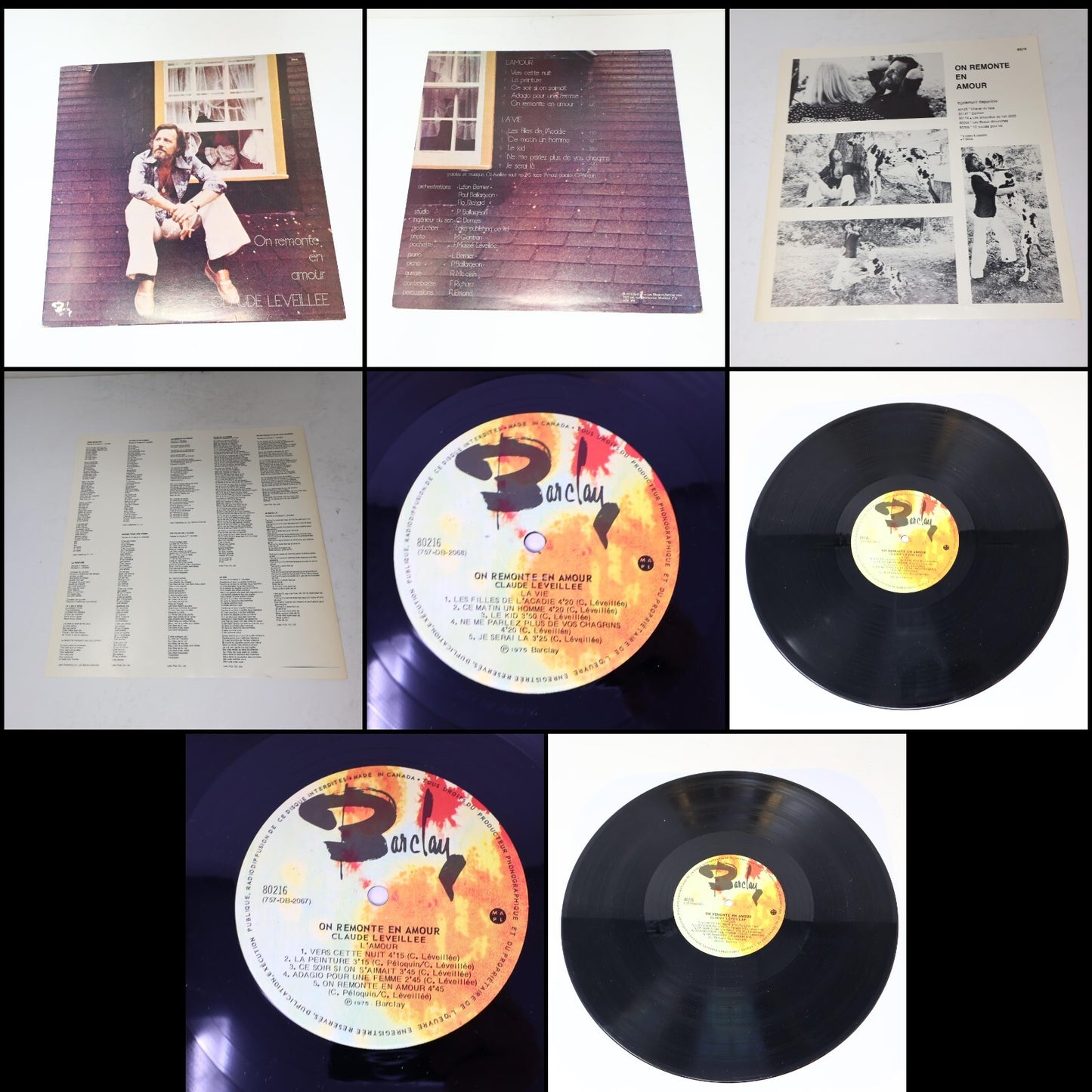 Claude Léveillée Lot 13 Disques Black Sun/Cheval De Bois/Beaux Dimanches Record