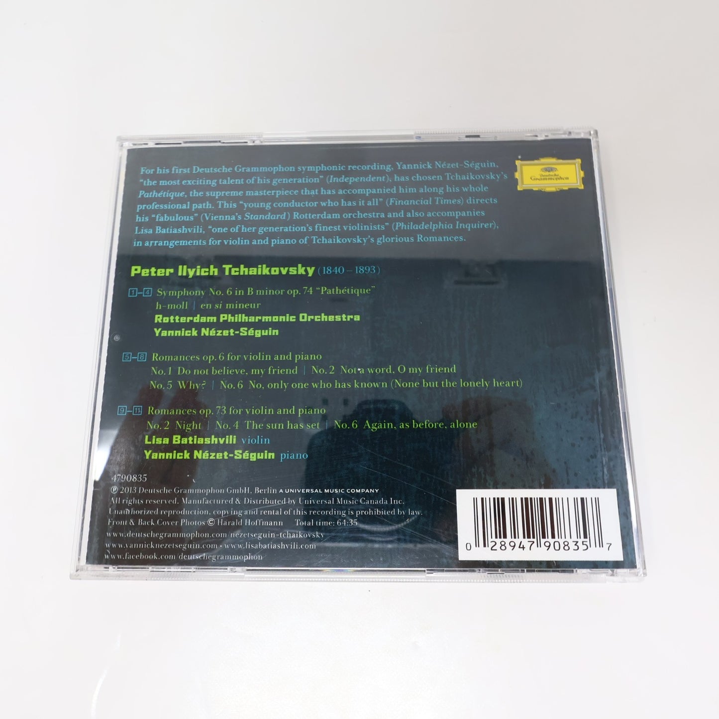 Tchaikovsky Symphony #6 Pathétique CD Batiashvili/Rotterdam/Yannick Nézet Séguin
