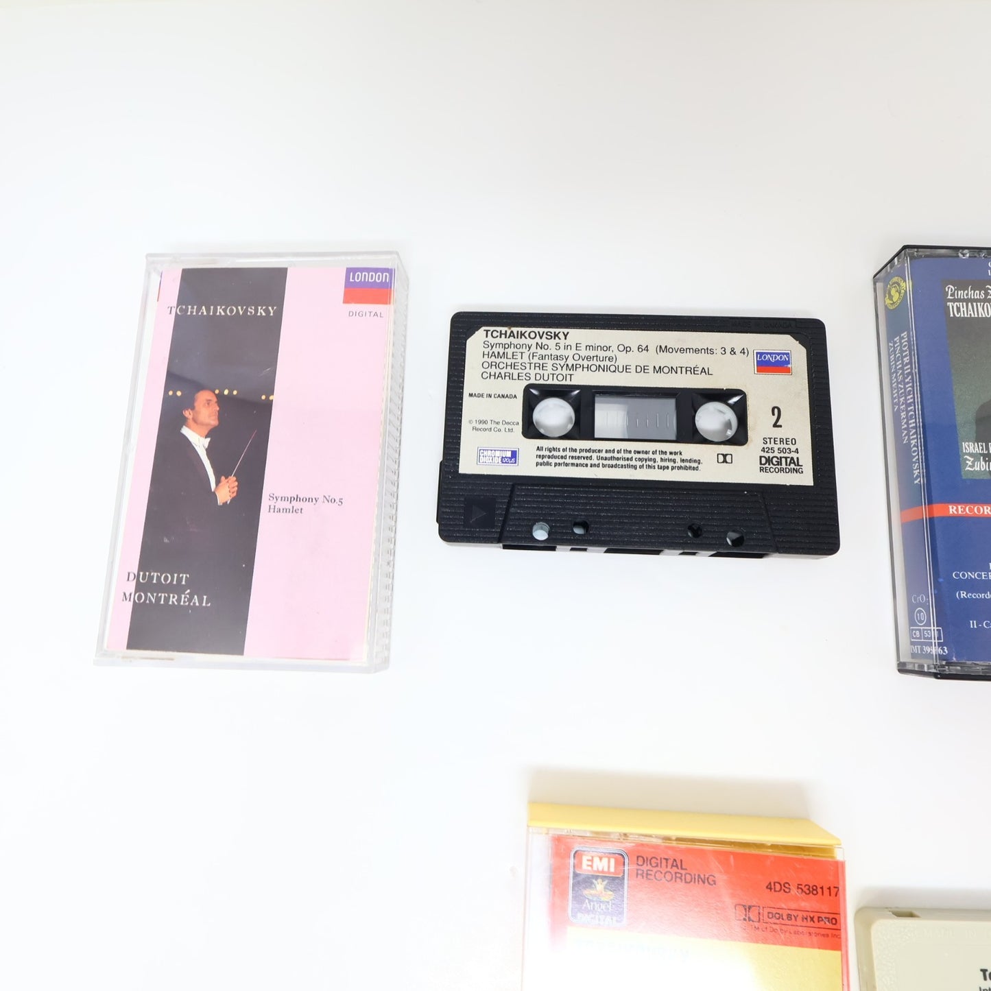 Tchaikovsky 10 Cassettes Lot Järvi/Abbado/Giulini/Karajan/Dutoit/Mehta/Muti