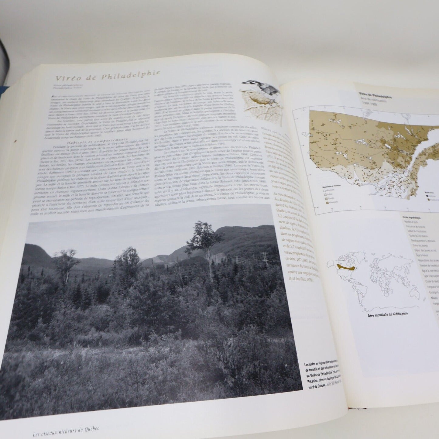 1996 Les Oiseaux Nicheurs du Québec Jean Gauthier Yves Aubry Atlas Nature Livre