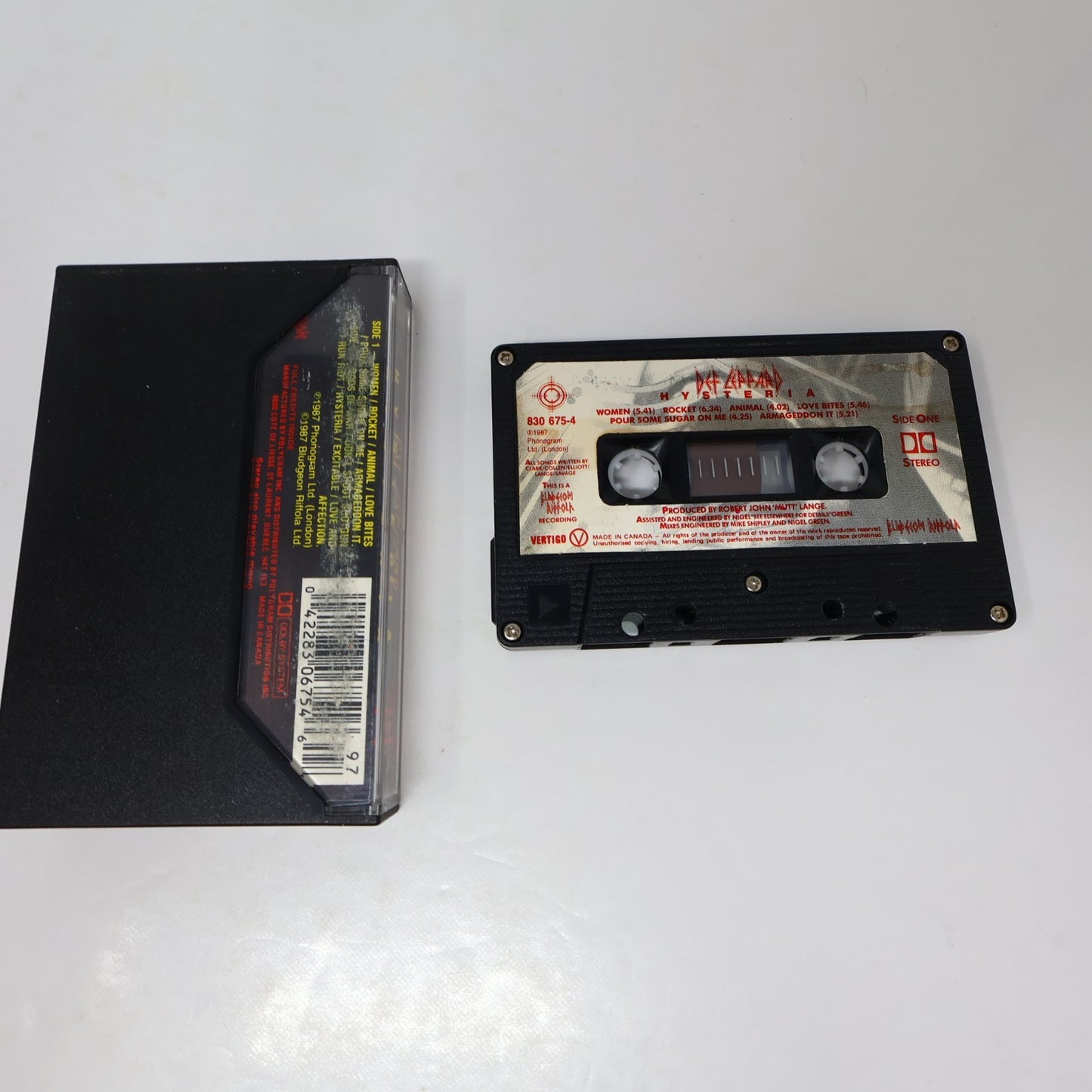 Def Leppard 2 Cassettes Lot Hysteria/Pyromania Vertigo 80s Pour Some Sugar On Me