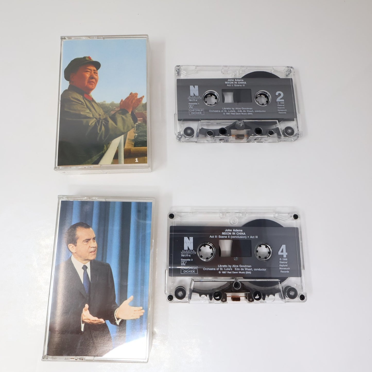John Adams Nixon In China Opera in Three Acts 2x Cassettes Box Set Edo de Waart