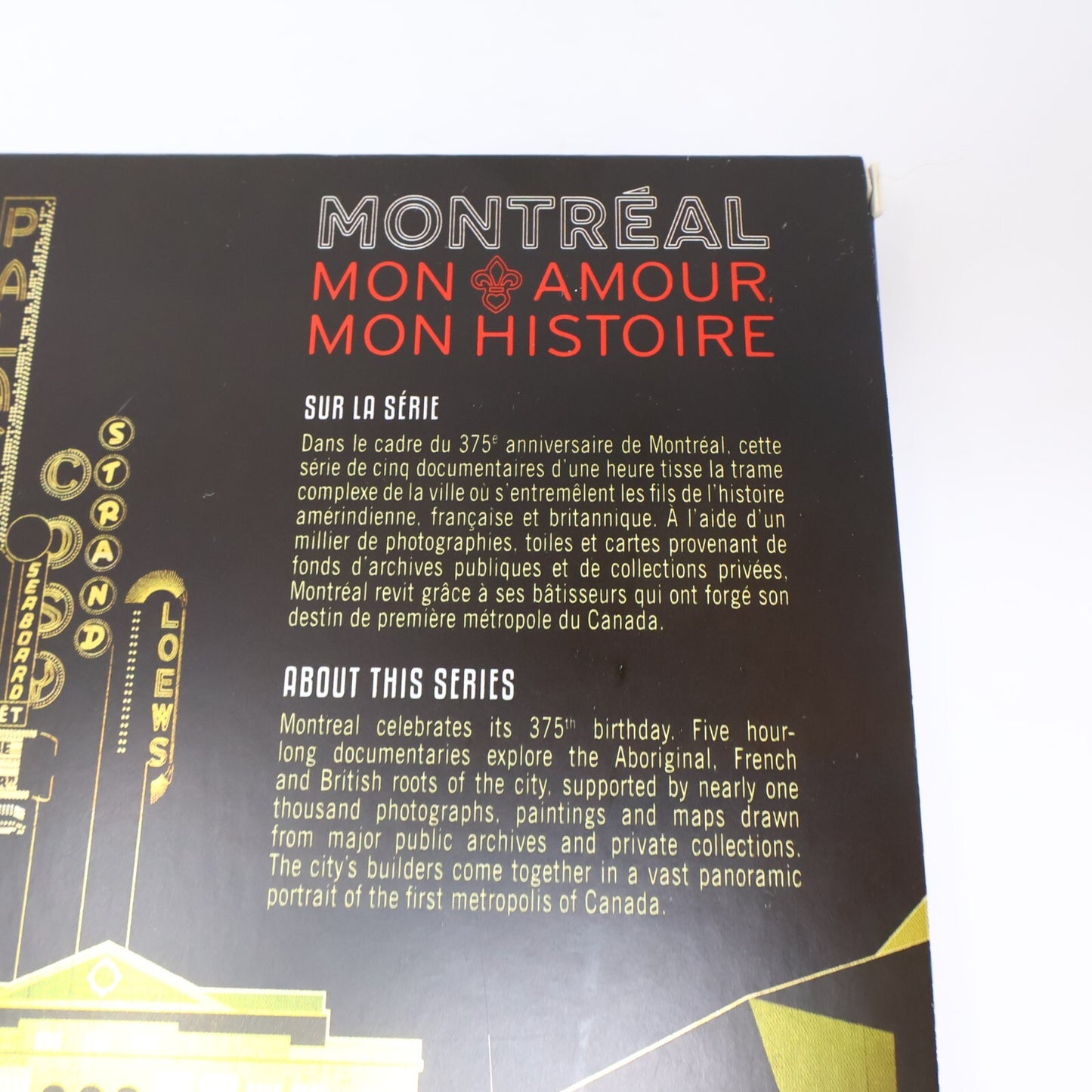 Montréal Mon Amour Mon Histoire DVD Français/English NTSC Region 1 16:9 2016