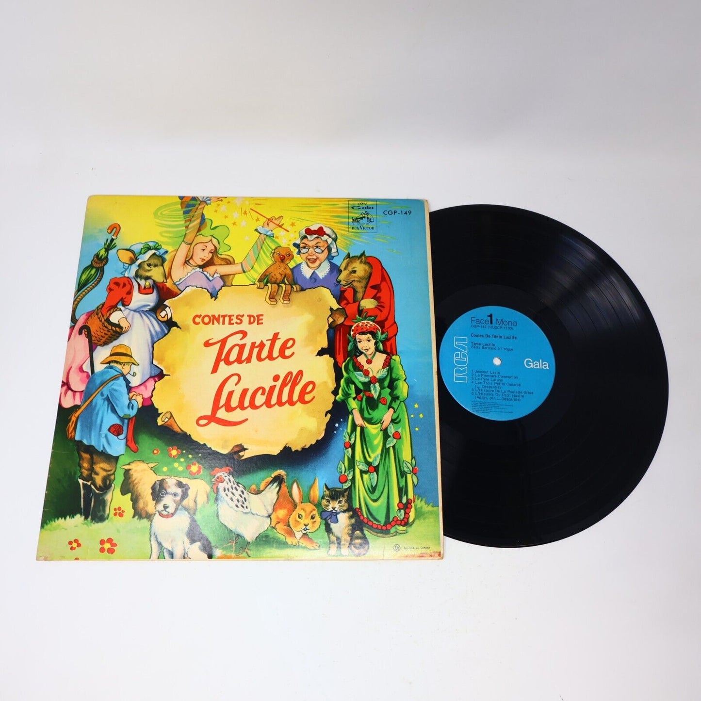 Contes de Tante Lucille LP Disque Histoires Enfants Vtg RCA Victor Mono CGP-149
