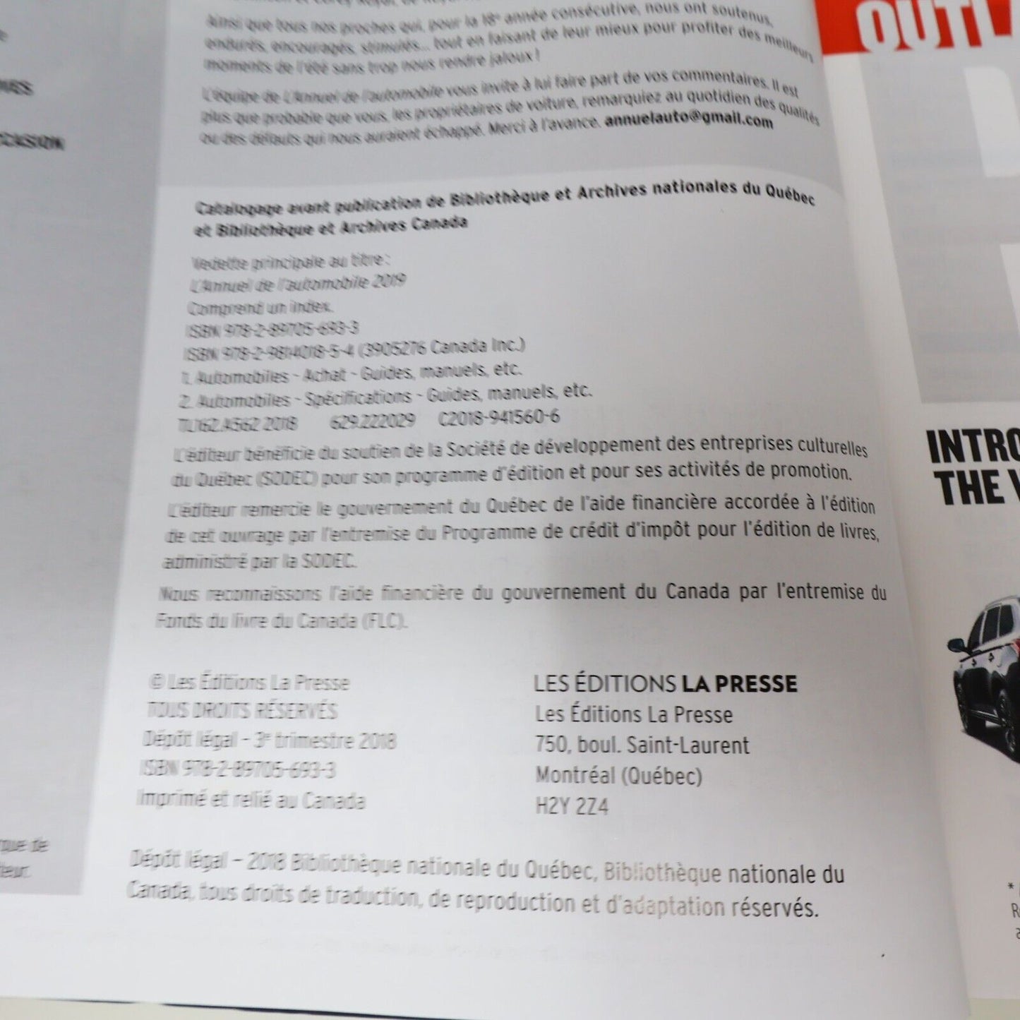 L'Annuel de l'Automobile 2019 RPM Lefrançois/Charrette/Michaud Chars Voiture HC