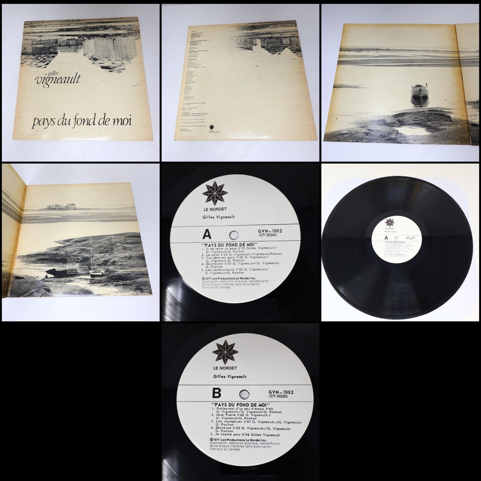 Gilles Vigneault Lot 7 Disques LP Record Combien De Fois Faut-Il Parler D'amour?