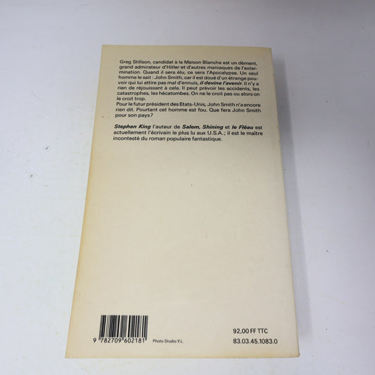 L'Accident The Dead Zone Stephen King Jc Lattes 1983 Horreur Thriller Français