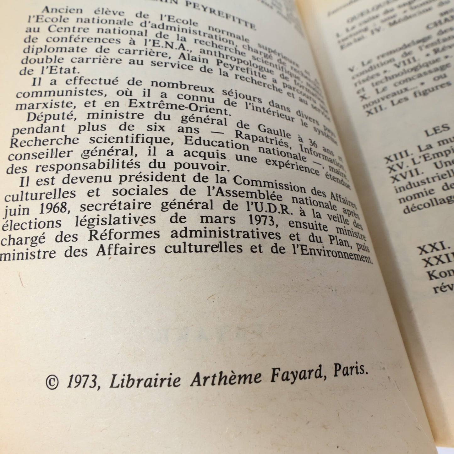Quand la Chine S'Éveillera #1-2 Série Complète Lot 2 Livres Alain Peyrefitte 70s