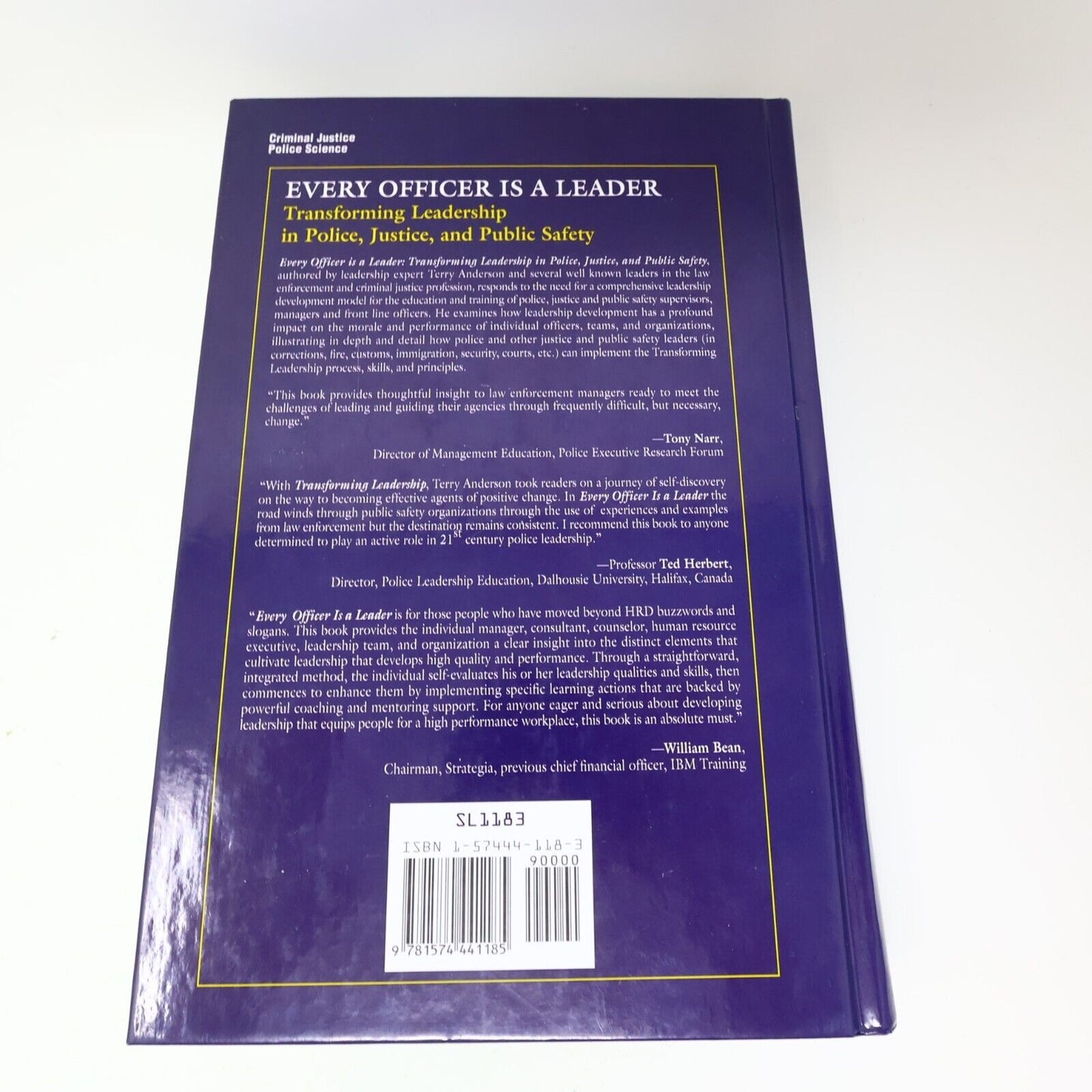 1999 Every Officer Is a Leader Terry Anderson Justice Police Public Safety Book