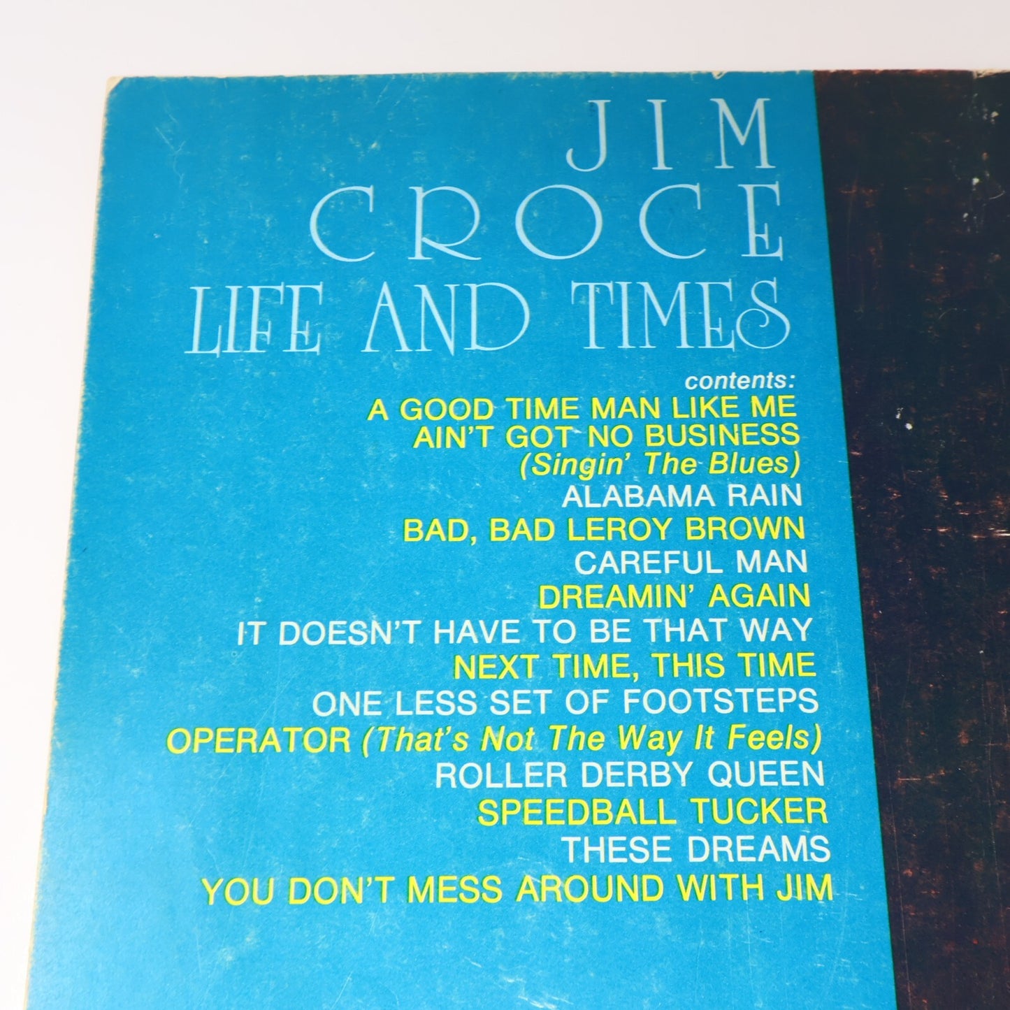 Jim Croce Life and Times Songbook Sheet Music Piano Guitar Alabama Rain PB 1973