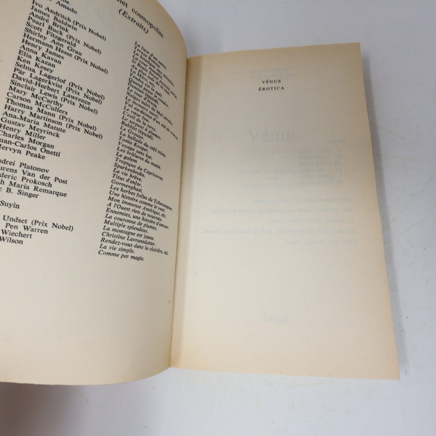 1978 Venus Erotica Anaïs Nin Stock Érotisme Roman Adultes Français Paperback 70s