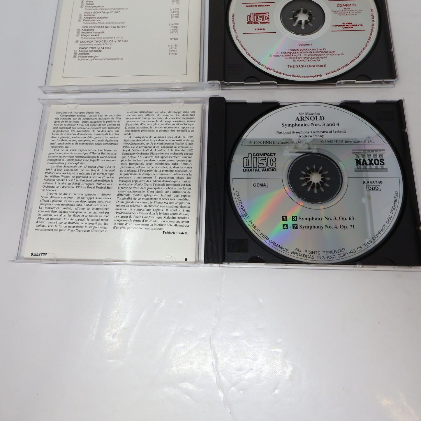 Sir Malcolm Arnold 4 CD Lot Symphony #2-3-4-5 9/Chamber Music 1 Classical 80-90s
