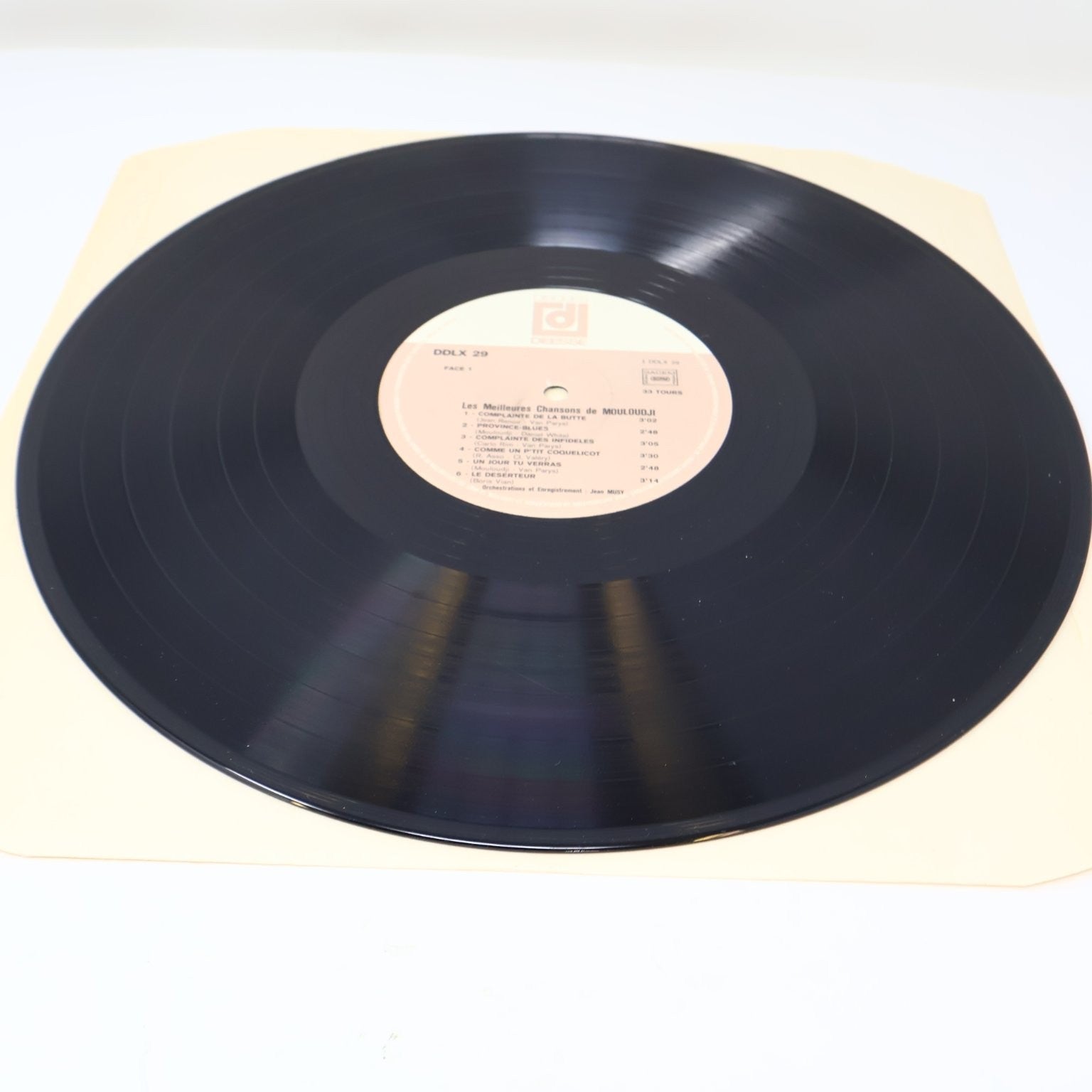 Mouloudji Les Meilleures Chansons 12" Record 1972 DDLX 29 Chanson 33RPM DDLX 29