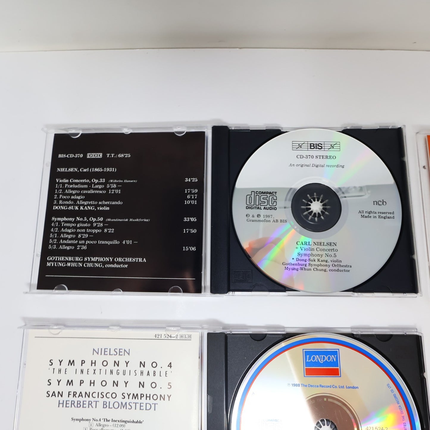 Carl Nielsen 8 CD Lot Symphony 2-3-4-5/Concertos Salonen/Chung/Leaper/Blomstedt