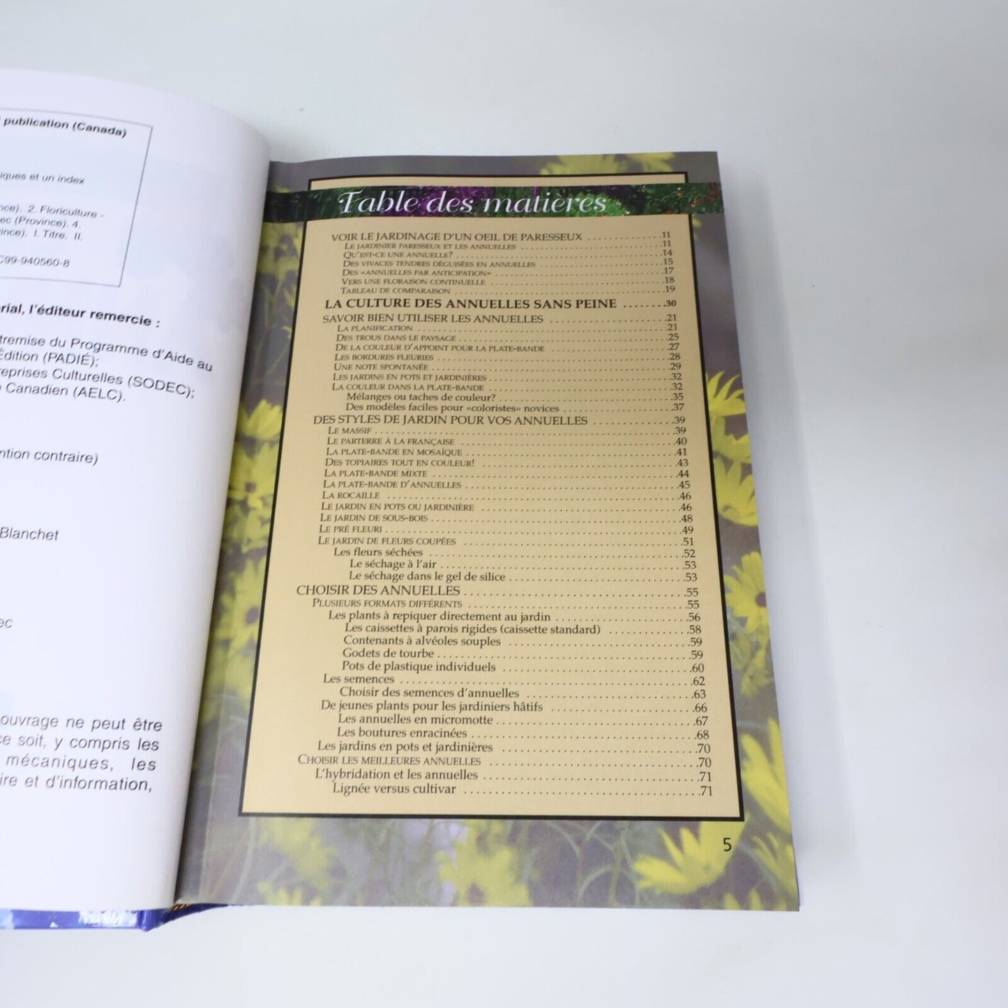 1999 Le Jardinier Paresseux Coffret Les Annuelles/Vivaces de Larry Hodgson Livre