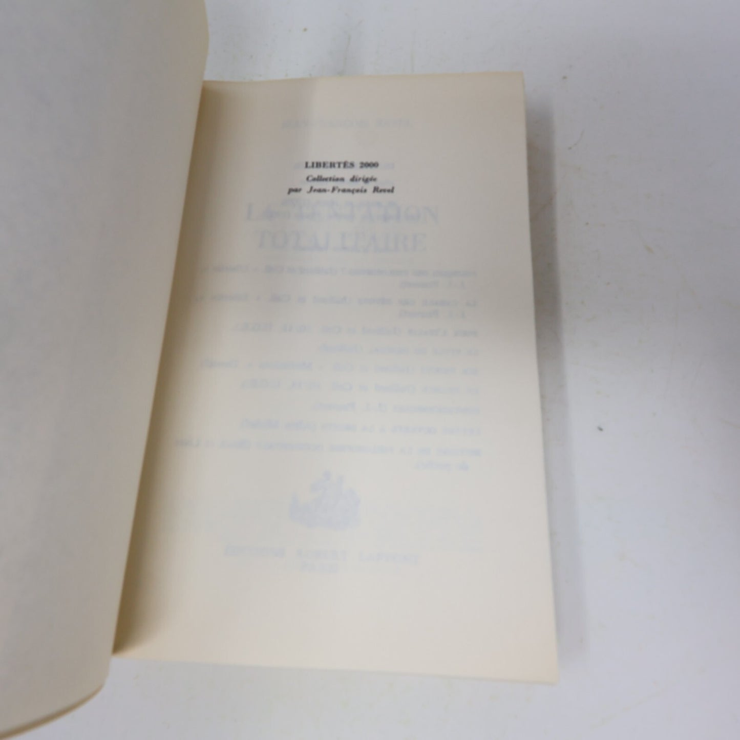 1976 La Tentation Totalitaire Jean-François Revel Robert Laffont Politique Livre