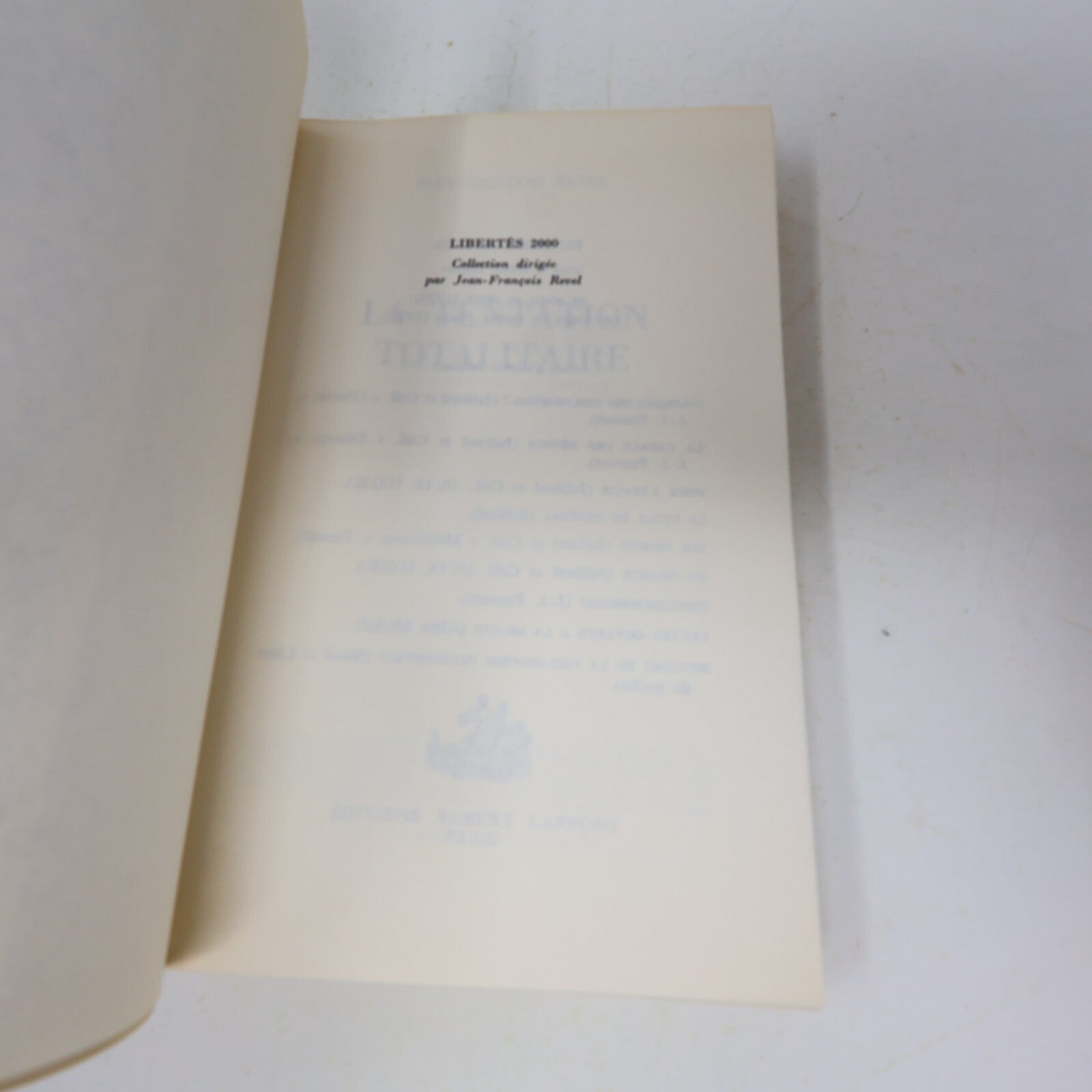 1976 La Tentation Totalitaire Jean-François Revel Robert Laffont Politique Livre