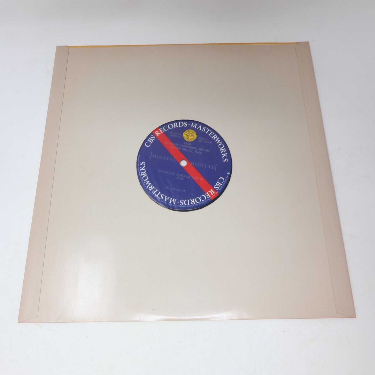 Bach The Goldberg Variations Glenn Gould LP Record 1982 IM 37779 CBS Masteworks