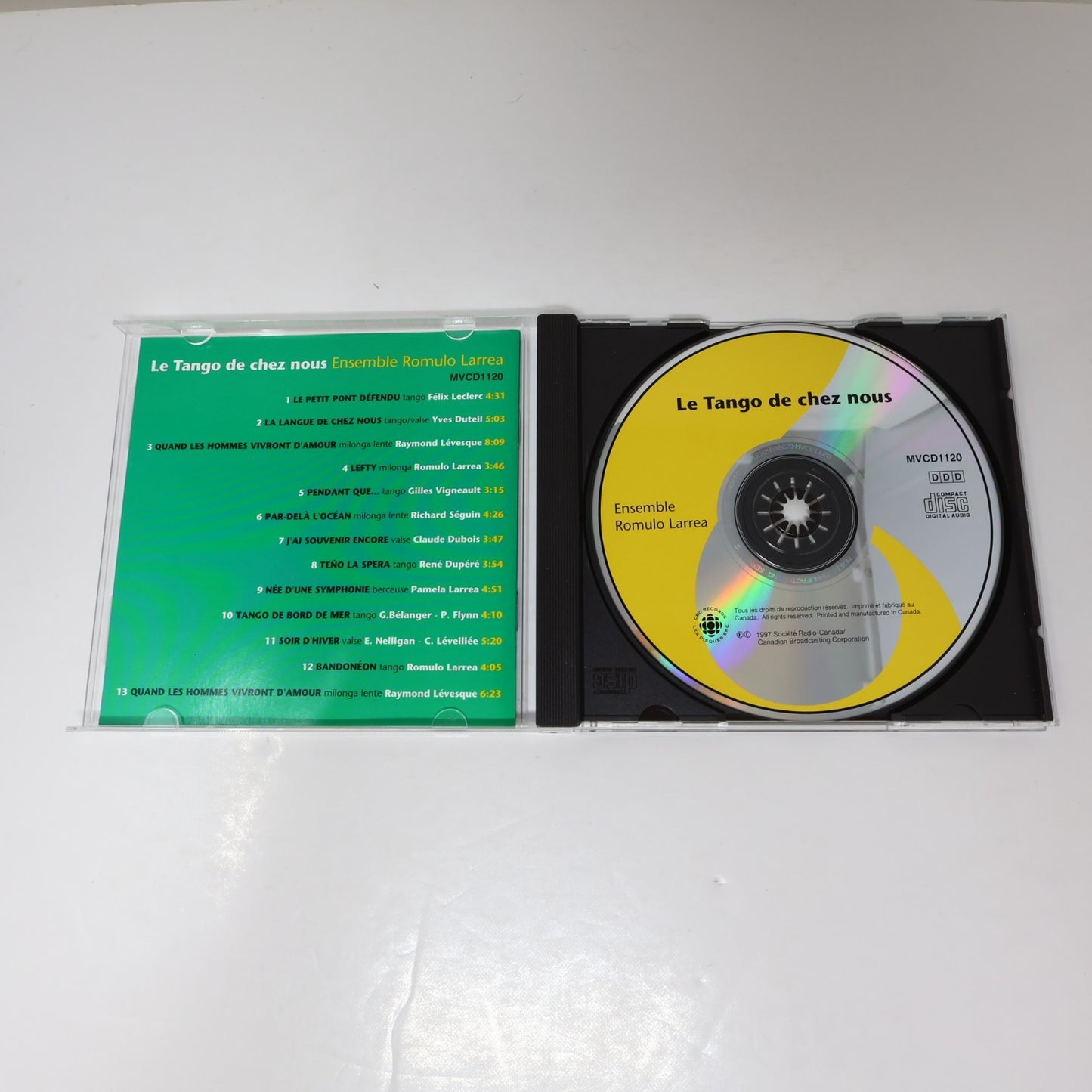 Ensemble Romulo Larrea CD Le Tango De Chez Nous Par-Delà l'Océan/Bandonéon 1997