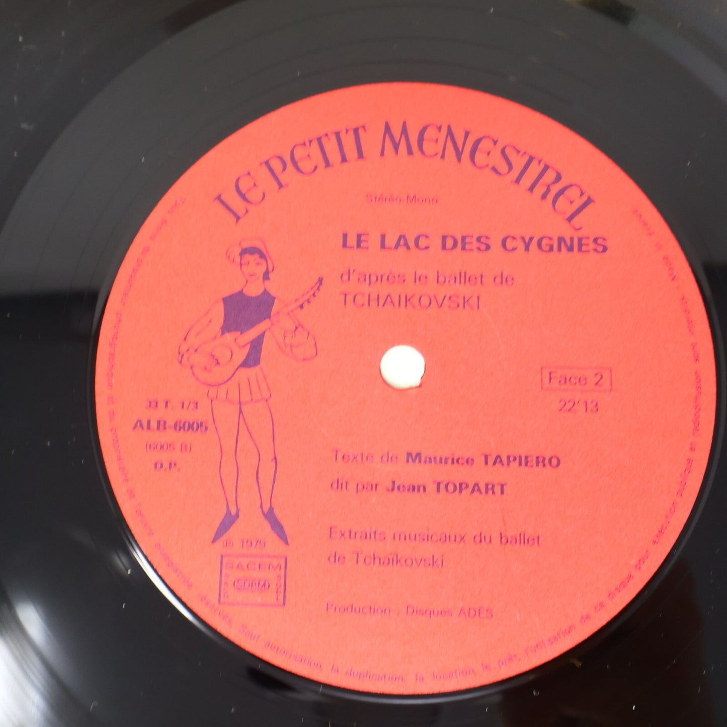 Le Lac des Cygnes Tchaikovski Jean Topart Disque Record Vinyl ALB-6005 Français
