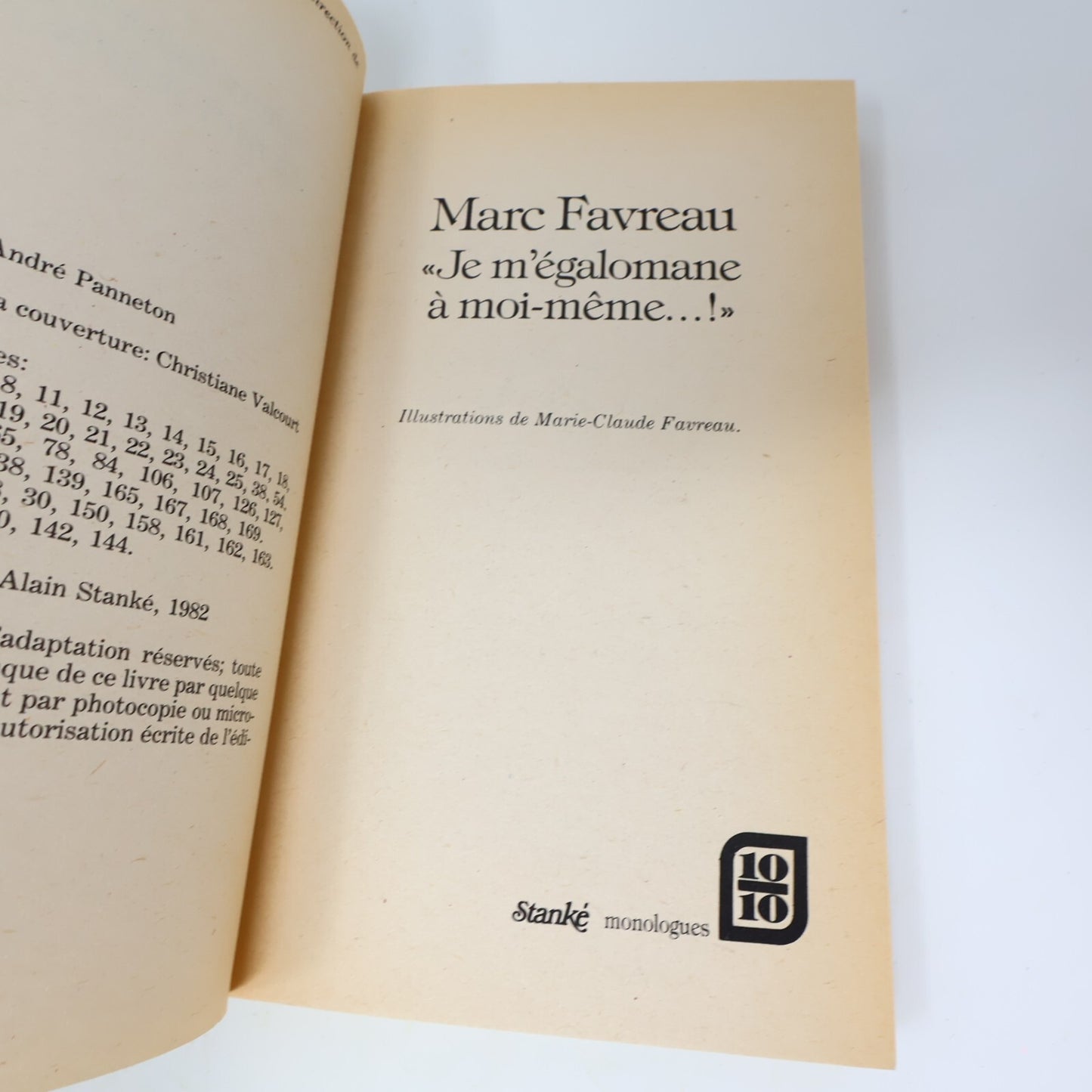 Marc Favreau Lot 2 Livres Sol Oeufs Limpides/Je M'Égalomane à Moi-Même Humour PB
