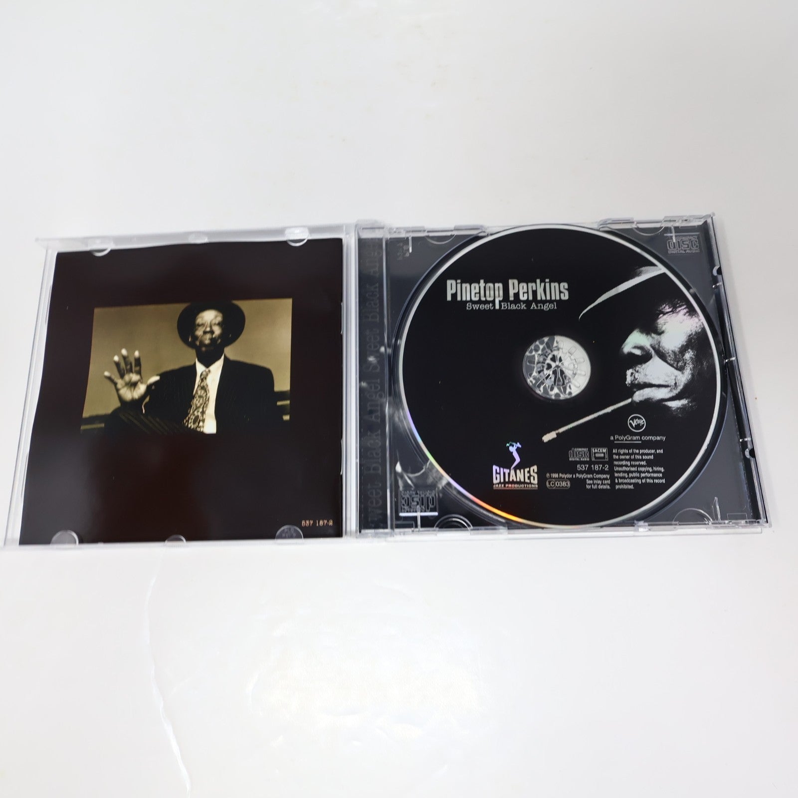Pinetop Perkins 2 CDs Lot Sweet Black Angel/Pinetop's Boogie Woogie Blues 90s
