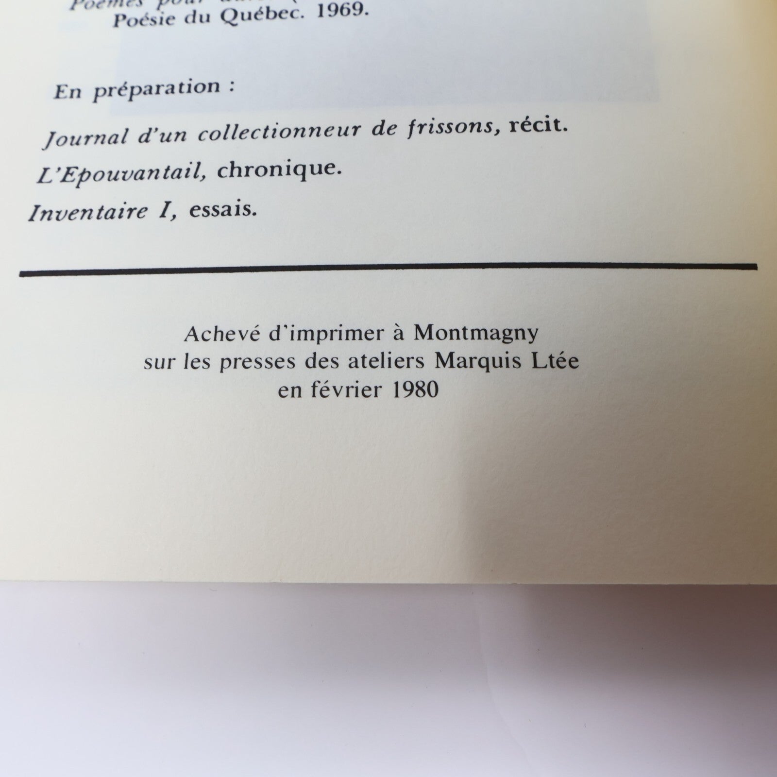 André Major Lot 5 Livres Cabochon/L'Épouvantail/Histoires de Déserteurs Roman PB