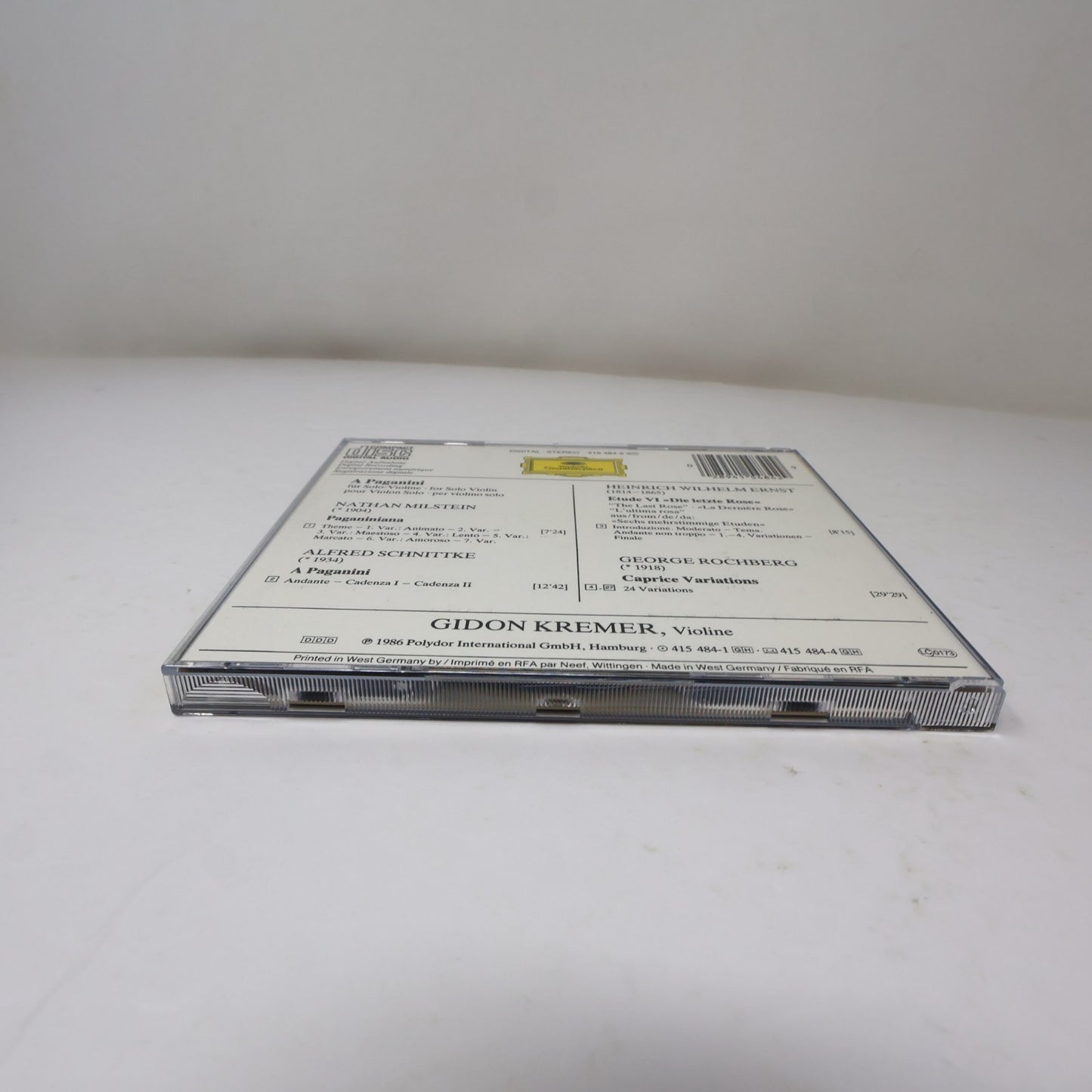A Paganini Virtuoso Violin Music/Virtuose Musik Für Violine CD Gidon Kremer 1986
