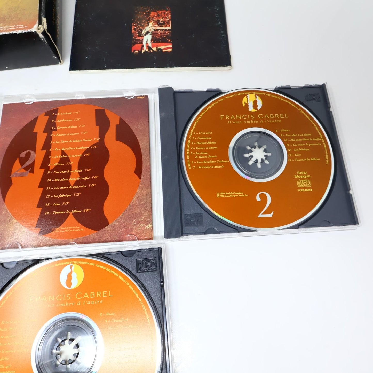 Francis Cabrel Coffret 3 CD D'une Ombre à L'autre 1991 Sarbacane French Folk