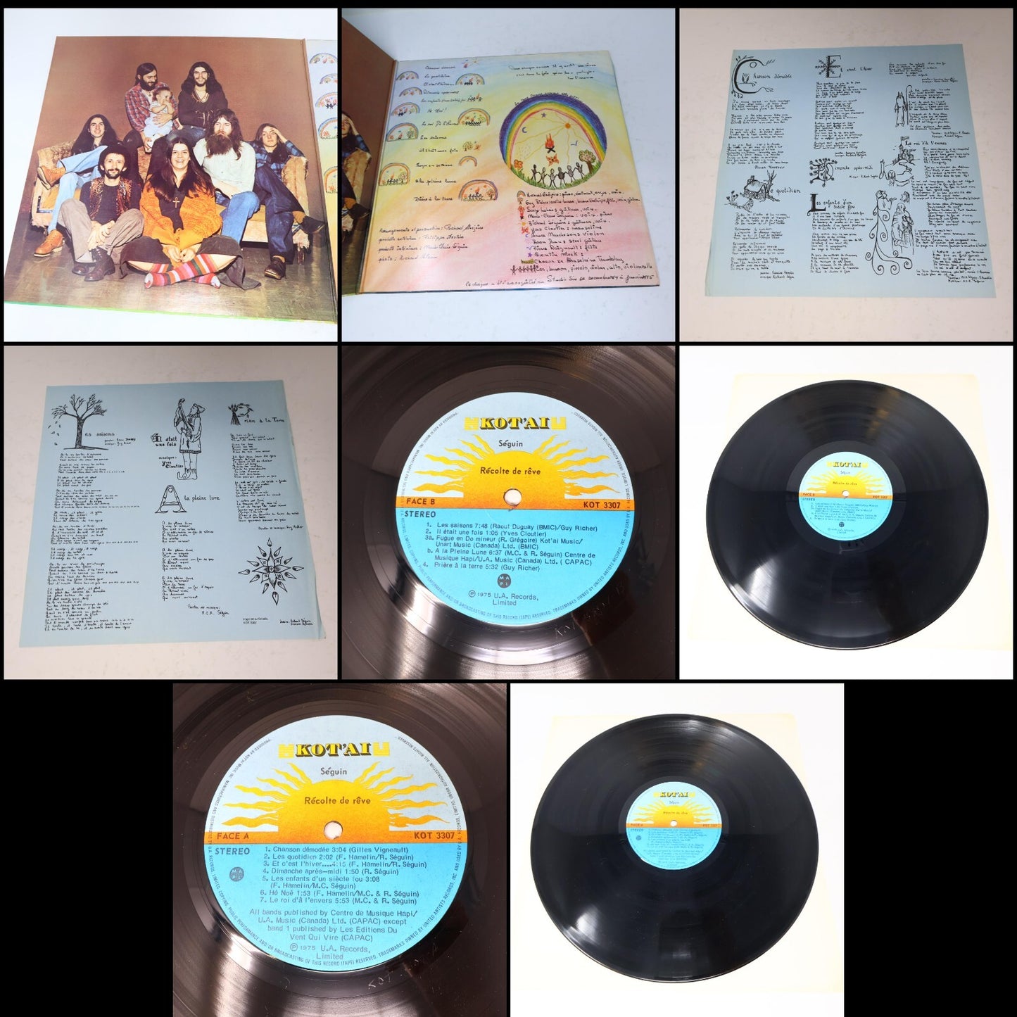 Richard Séguin Lot 3 Disques Festin D'Amour/Journée D'Amérique/Récolte De Rêves