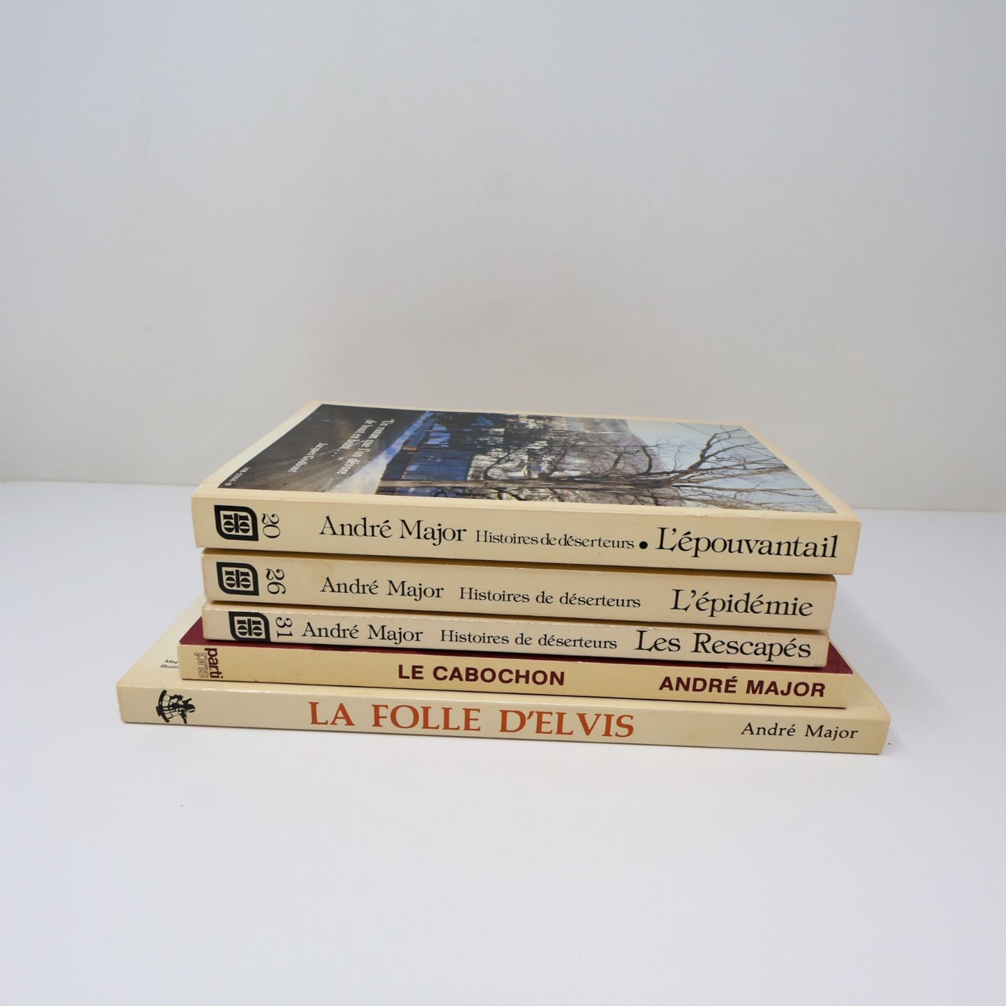 André Major Lot 5 Livres Cabochon/L'Épouvantail/Histoires de Déserteurs Roman PB