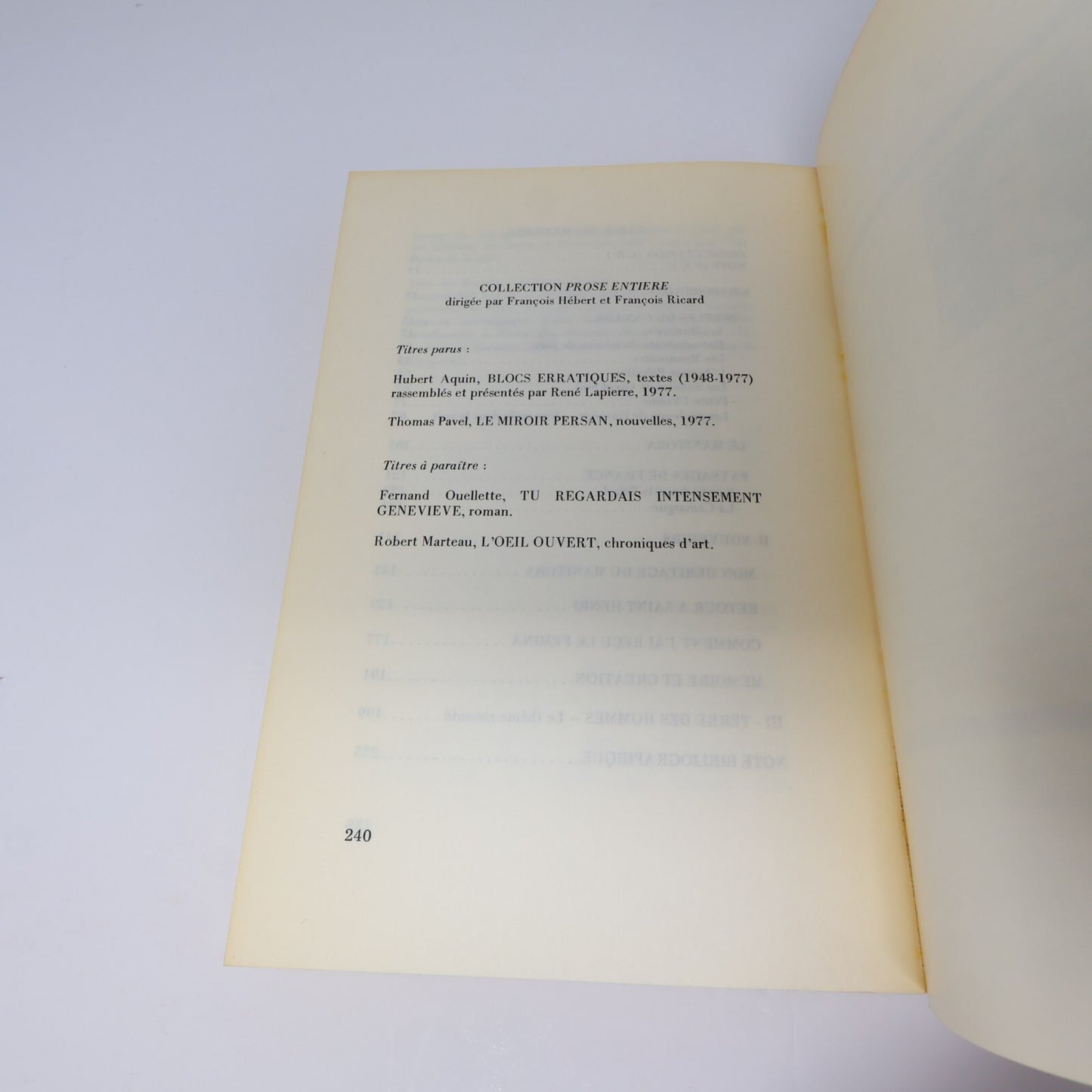Gabrielle Roy Lot 8 Livres Rue Deschambault/Petite Poule d'Eau Roman Québec PB