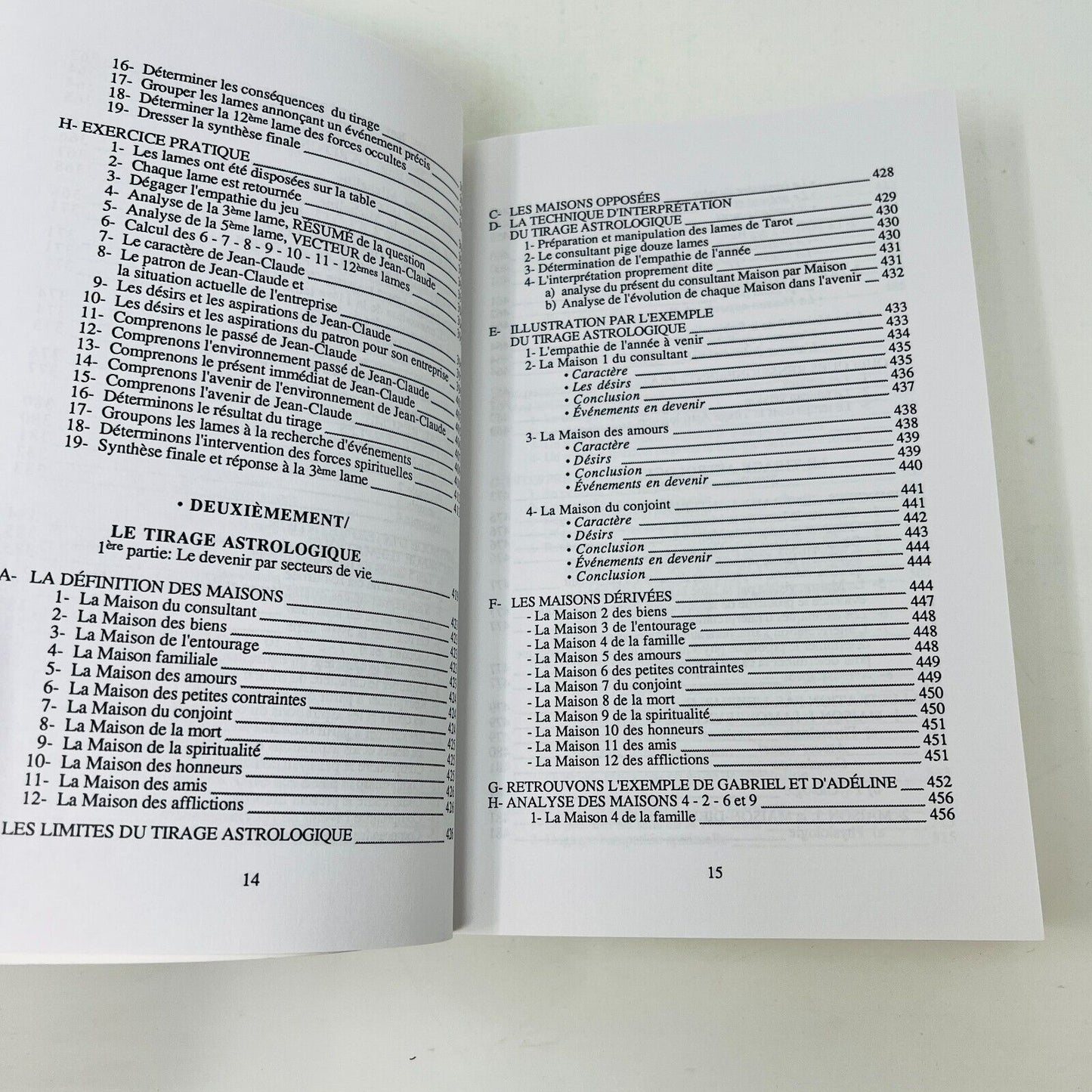 1988 Le Grand Livre du Tarot de Kris Hadar Méthode Art Divinatoire en Français