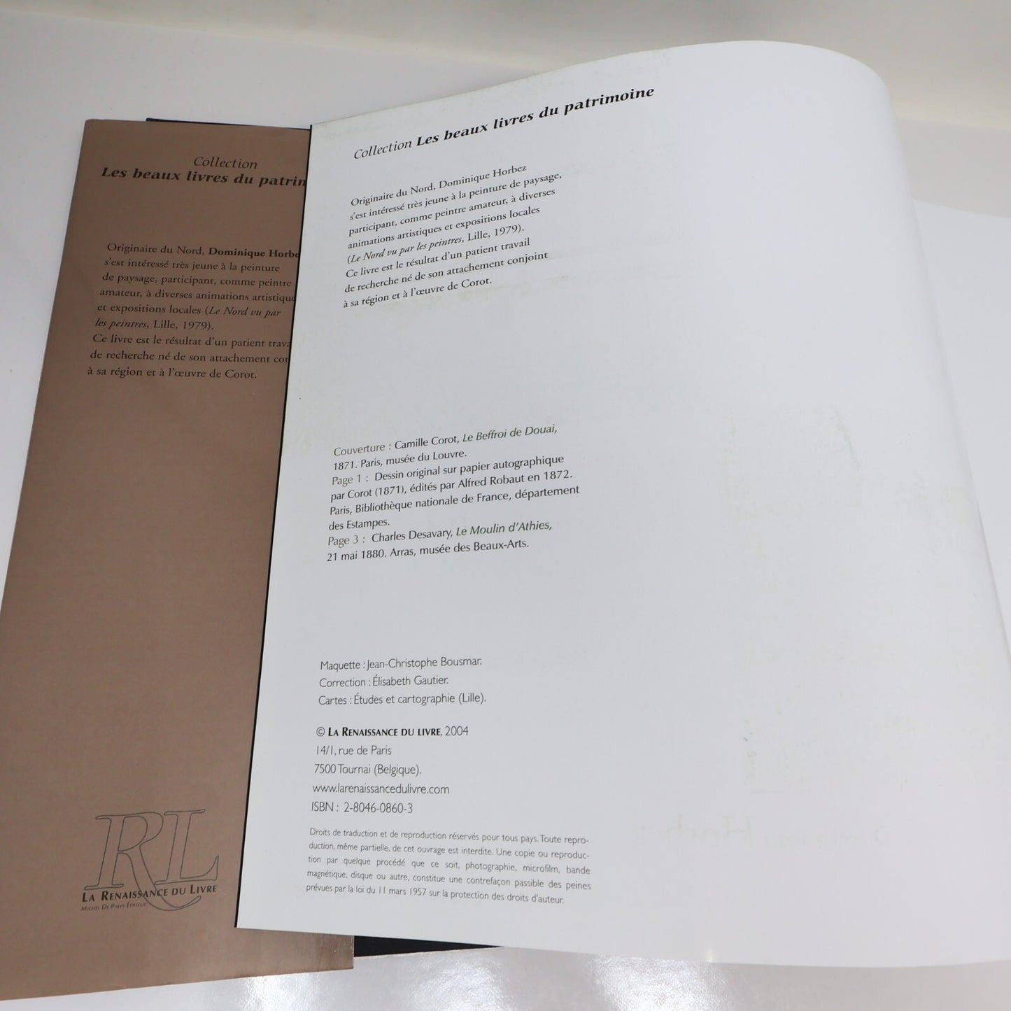 Corot et les Peintres de l'École d'Arras Dominique Horbez 2004 HC Français Arts