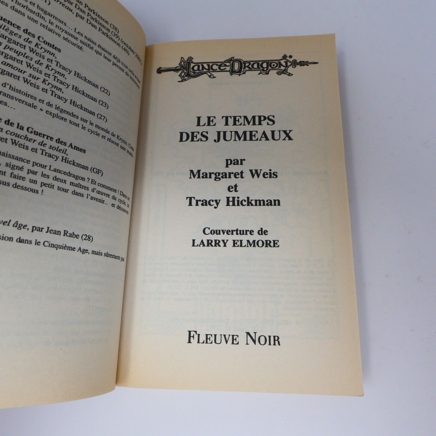 2002 LanceDragon #4 Le Temps des Jumeaux La Trilogie des Légendes Dragonlance PB