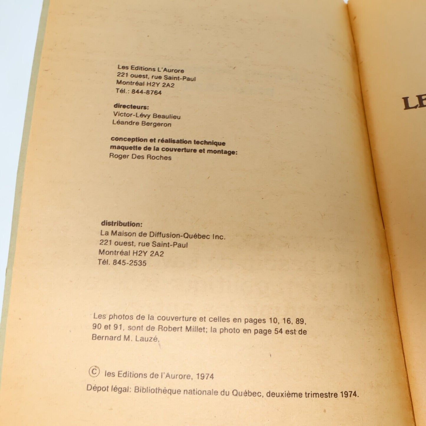1974 Le Parti Rhinocéros Programmé Victor-Lévy Beaulieu Satire Politique Québec